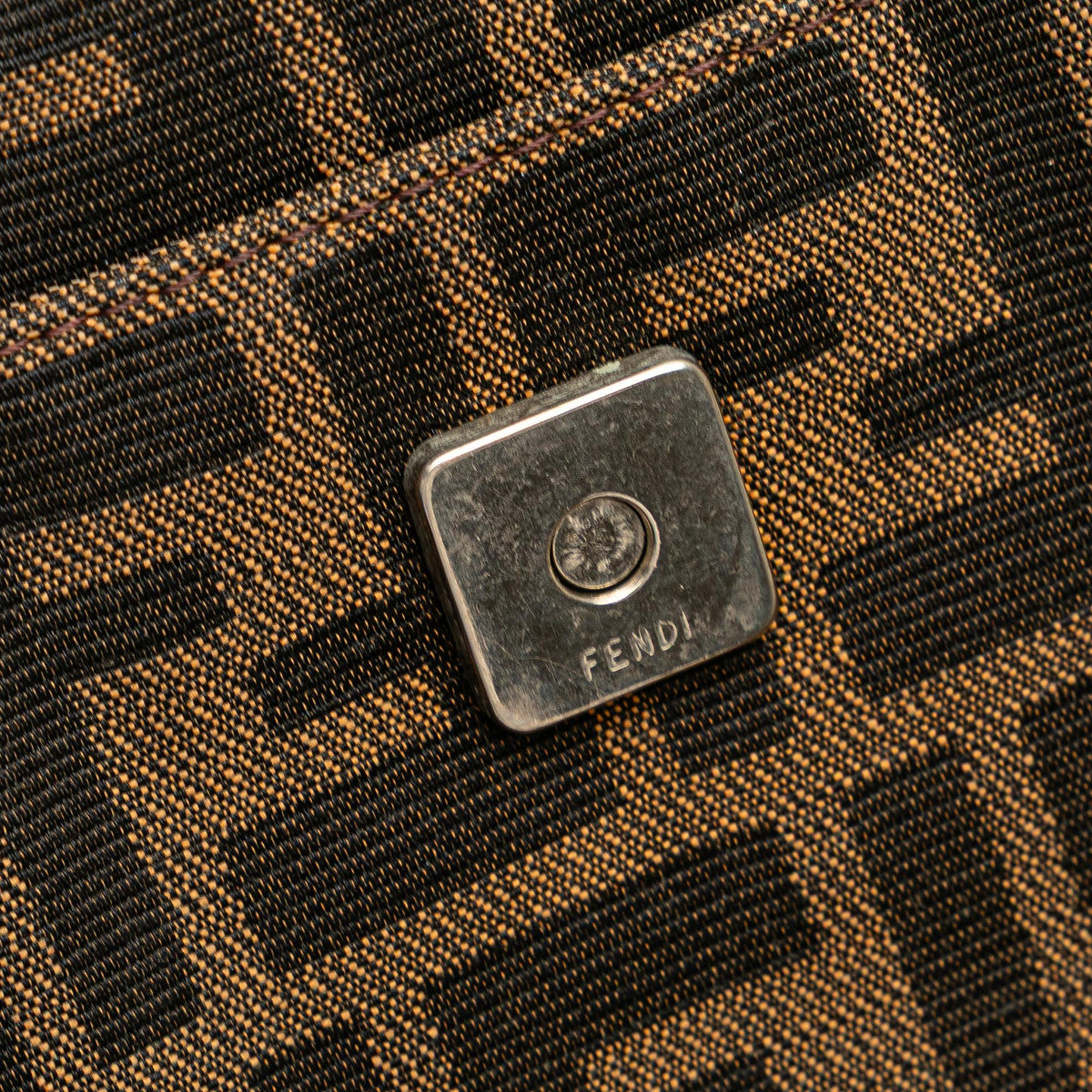 Fendi Zucca Canvas Shoulder Bag