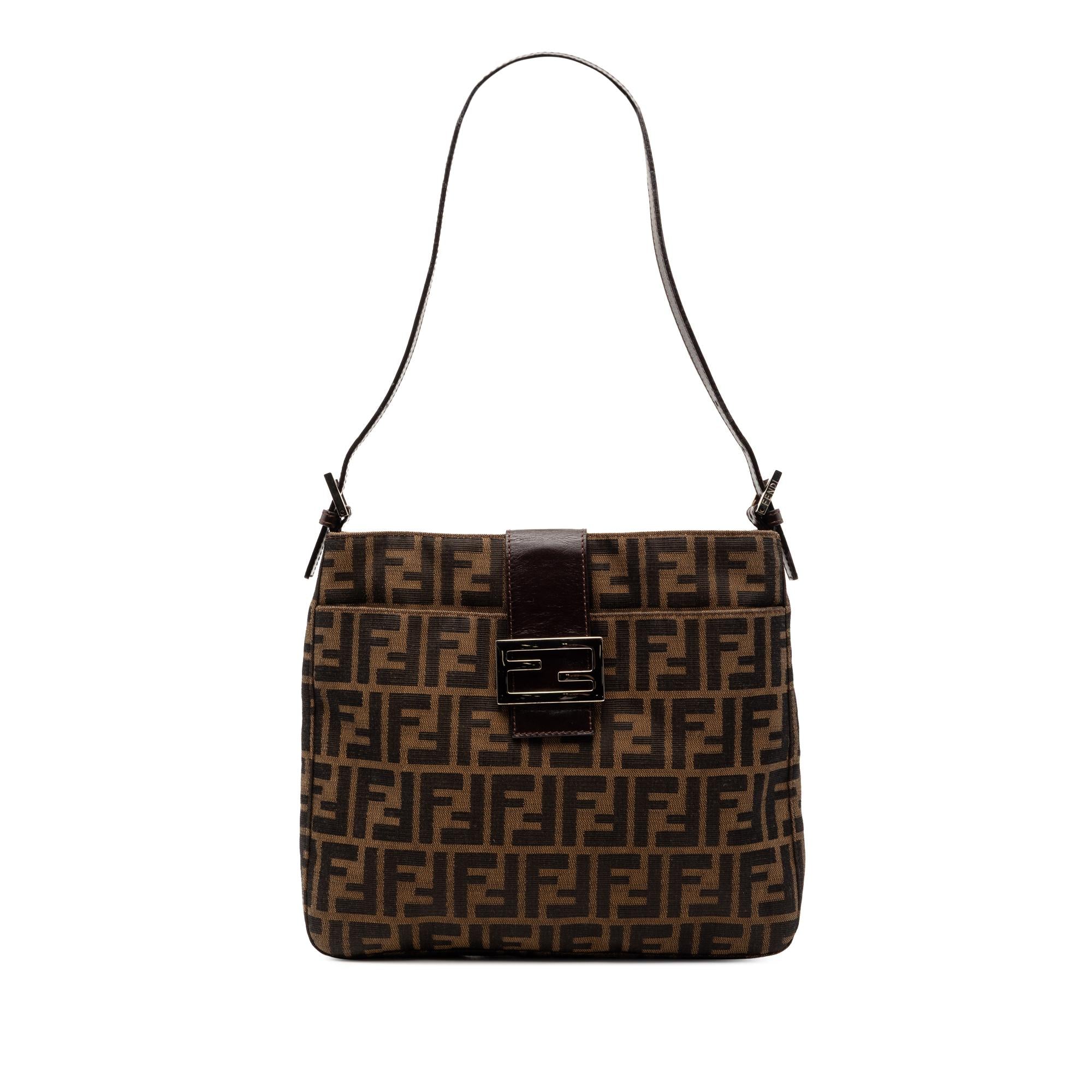 Fendi Zucca Canvas Shoulder Bag