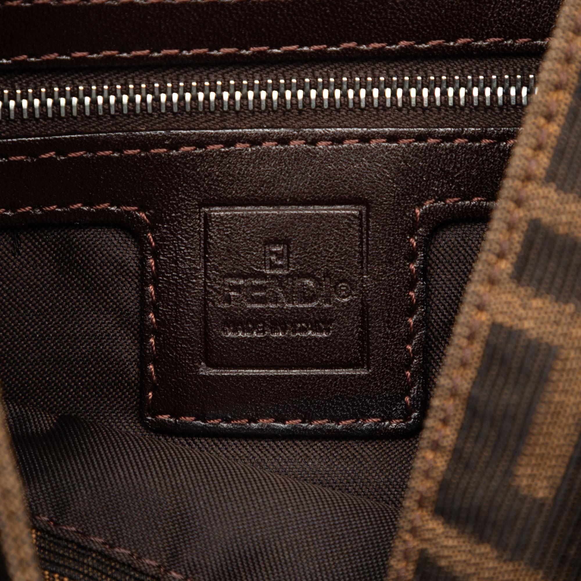 Fendi Zucca Canvas Shoulder Bag