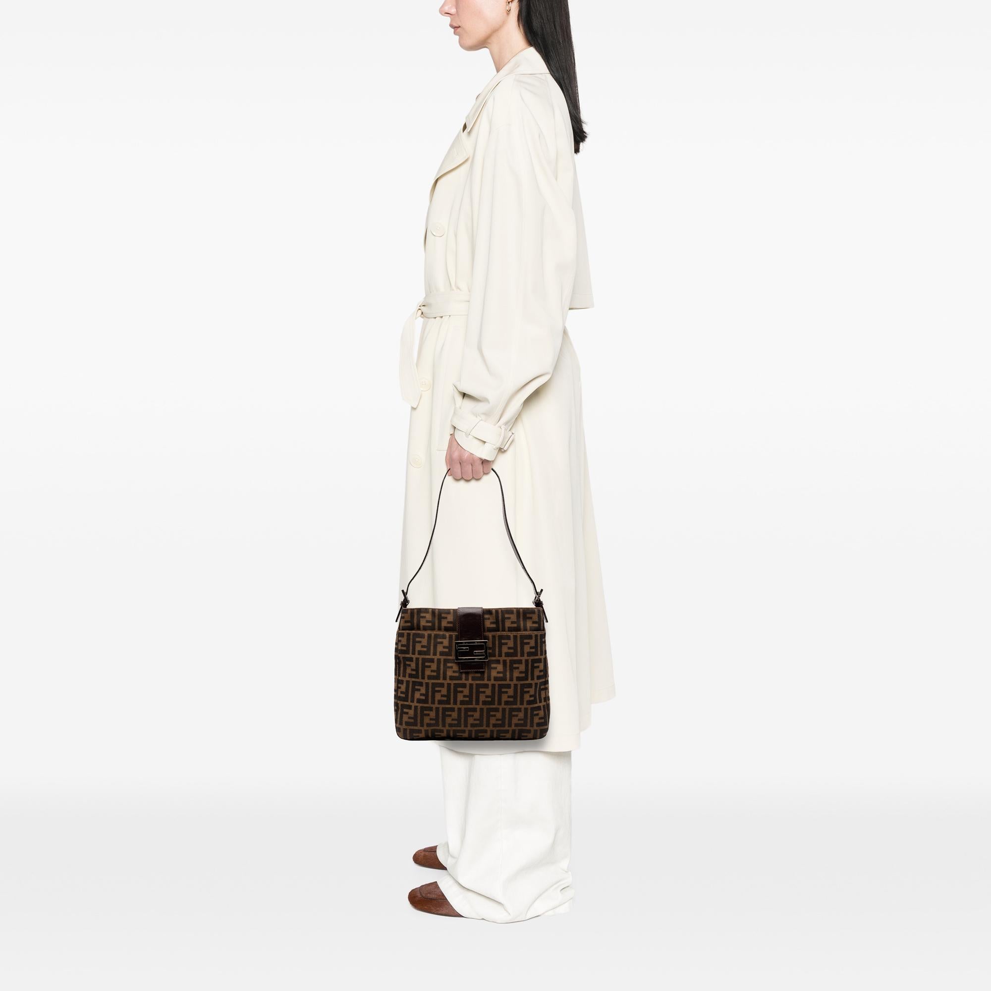 Fendi Zucca Canvas Shoulder Bag