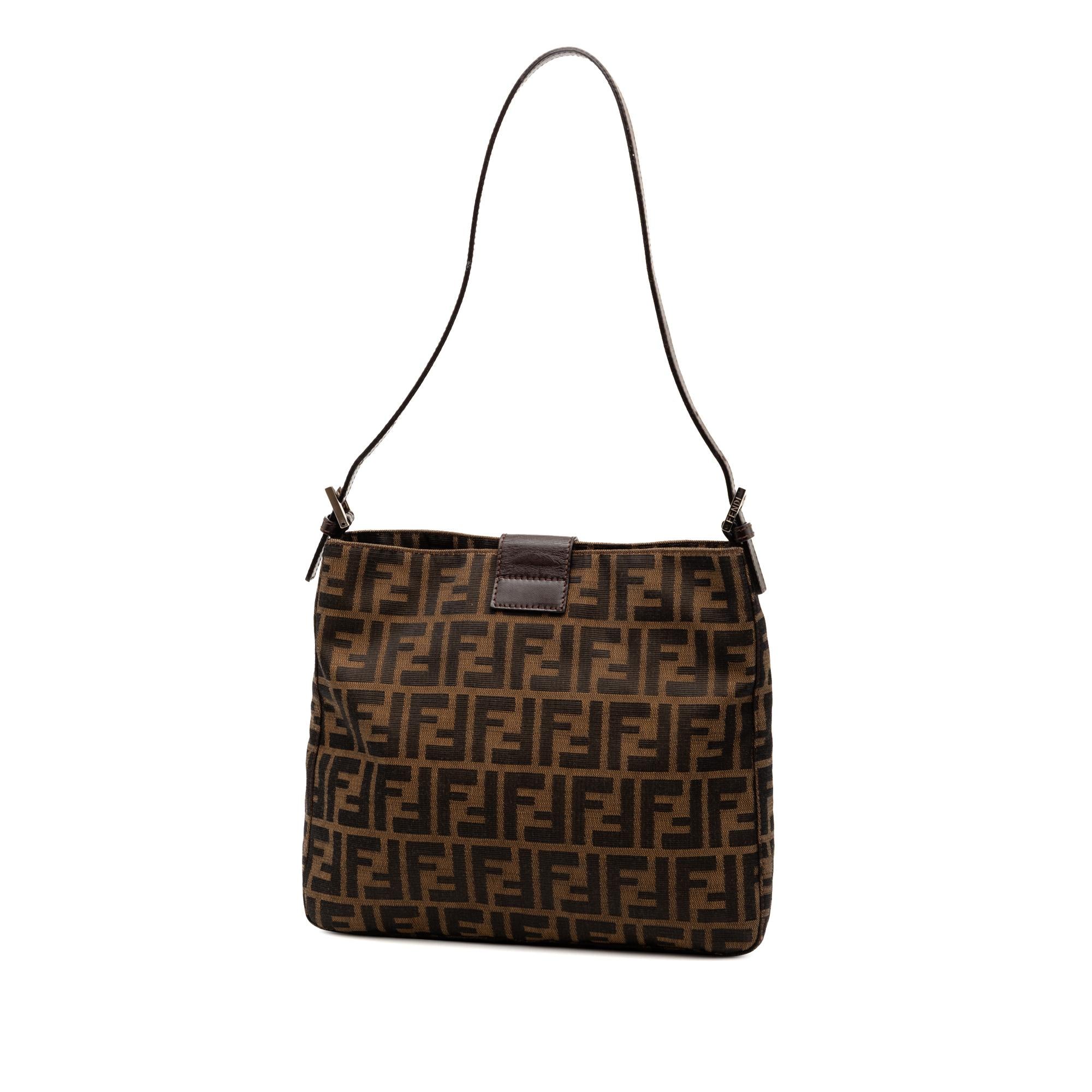 Fendi Zucca Canvas Shoulder Bag