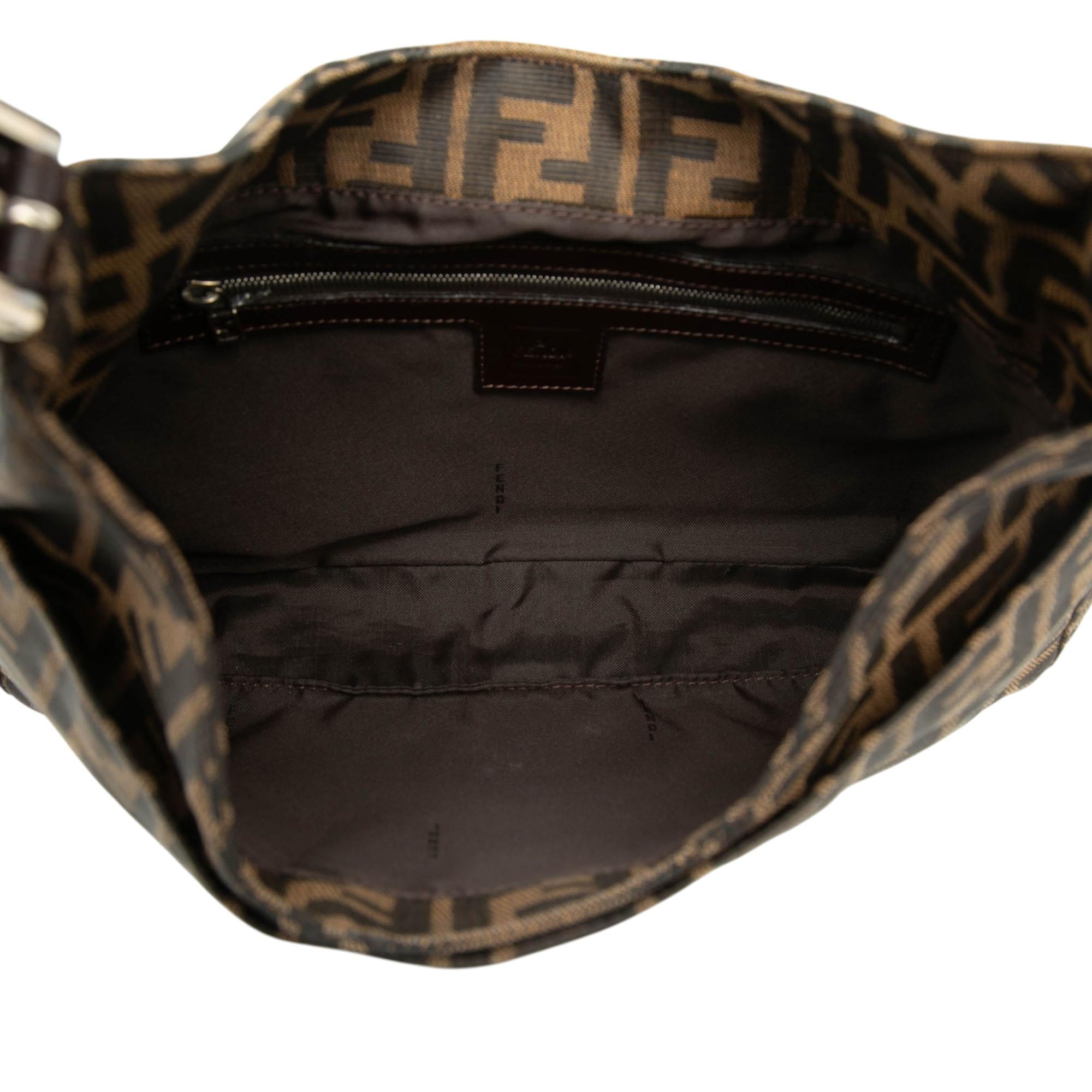 Fendi Zucca Canvas Shoulder Bag