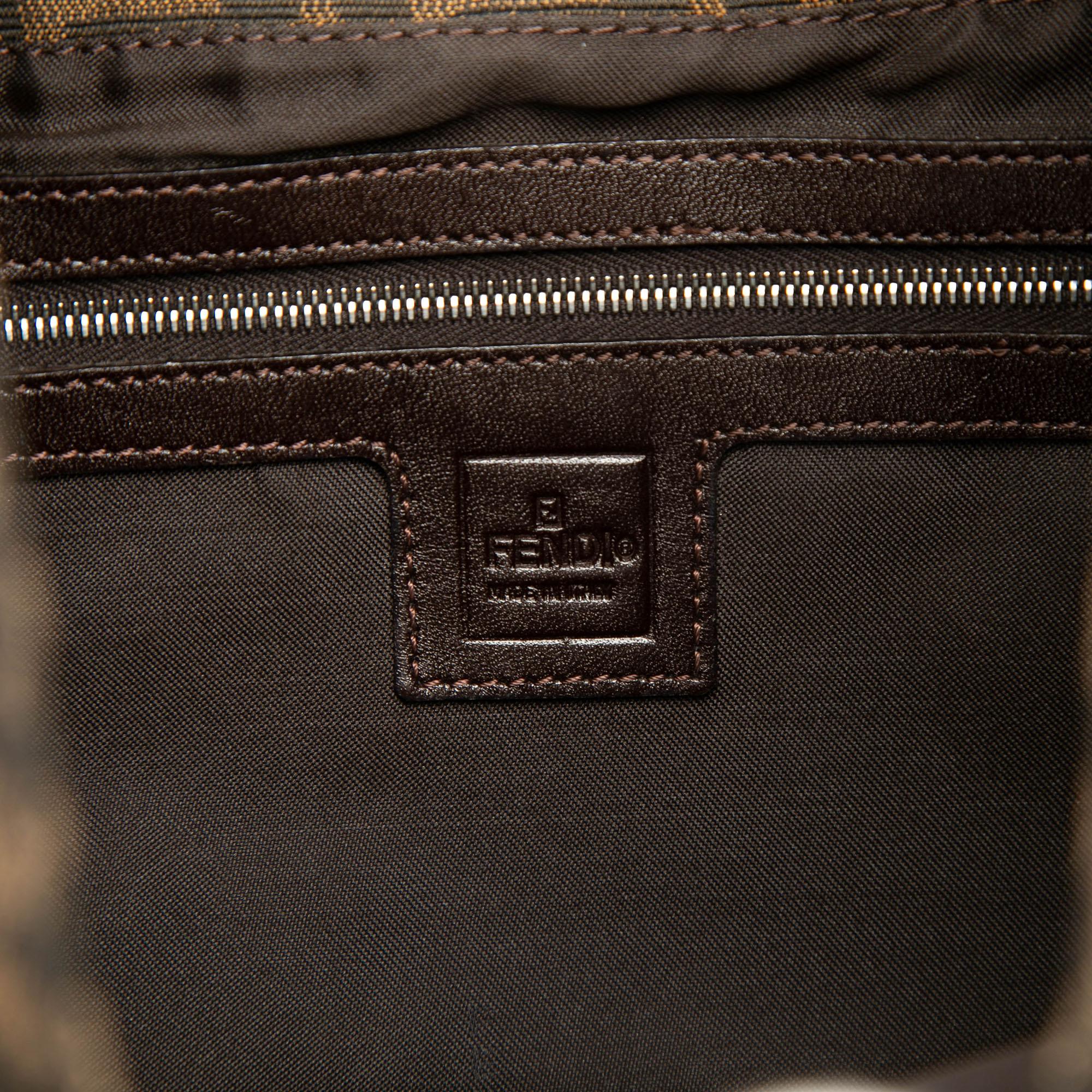 Fendi Zucca Canvas Shoulder Bag