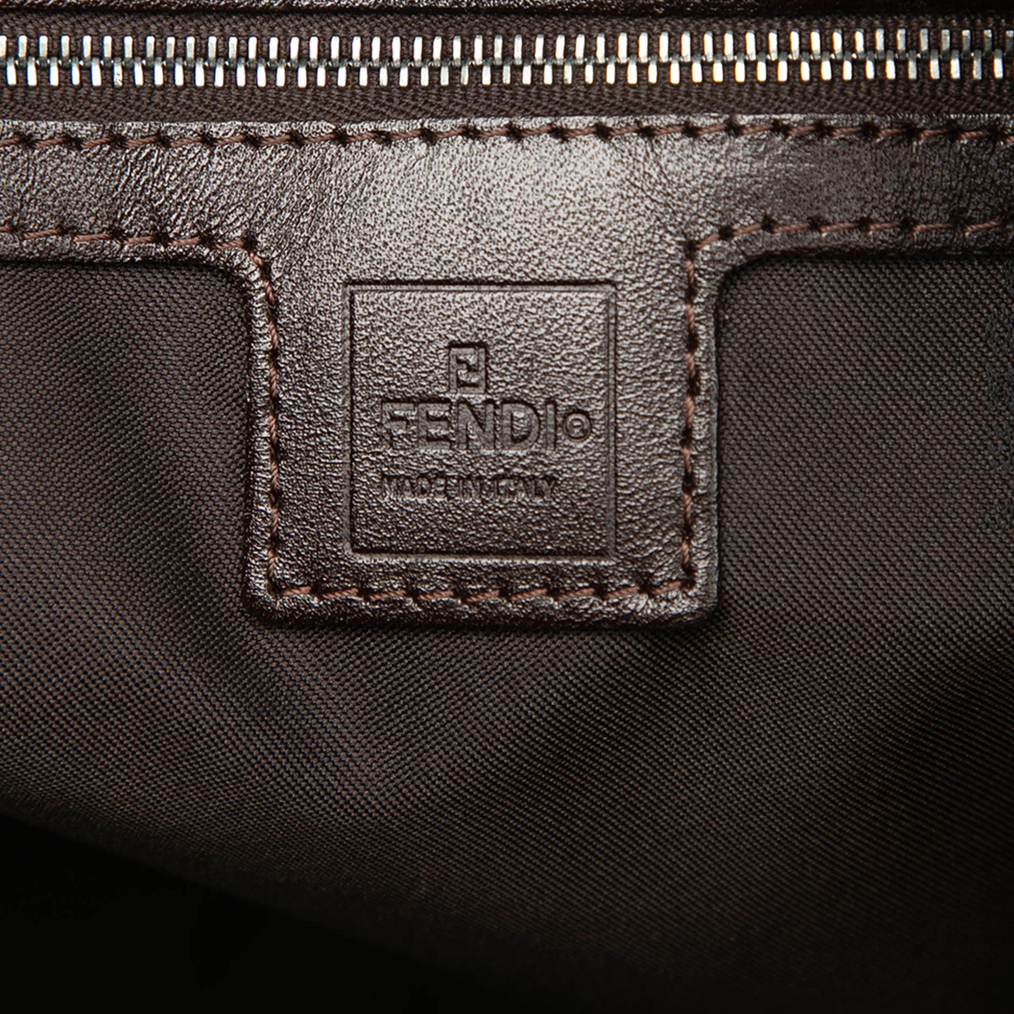 Fendi Zucca Canvas Shoulder Bag