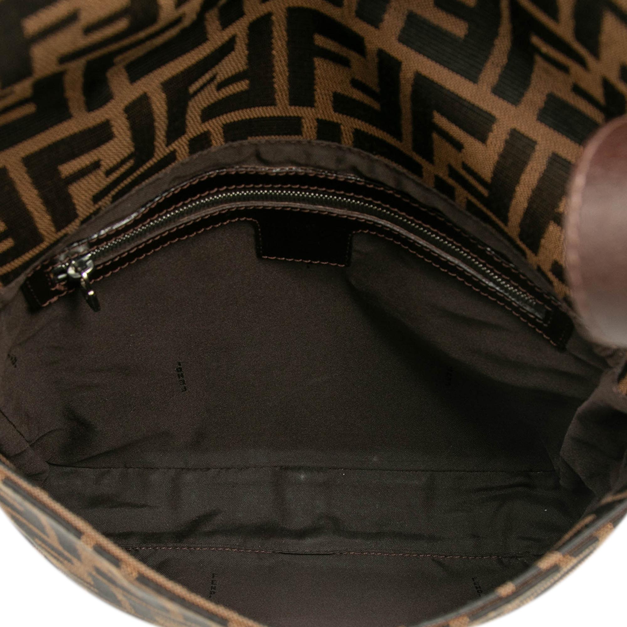 Fendi Zucca Canvas Shoulder Bag
