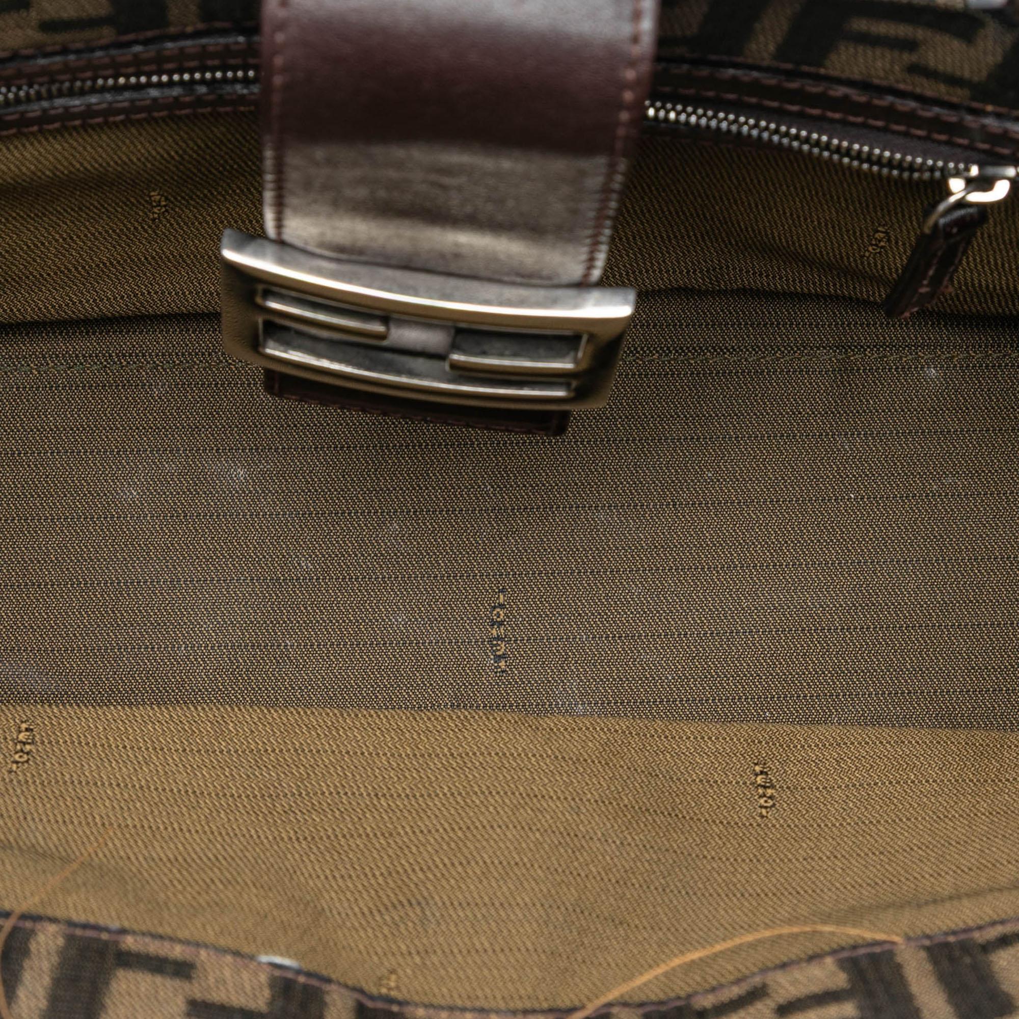 Fendi Zucca Canvas Shoulder Bag