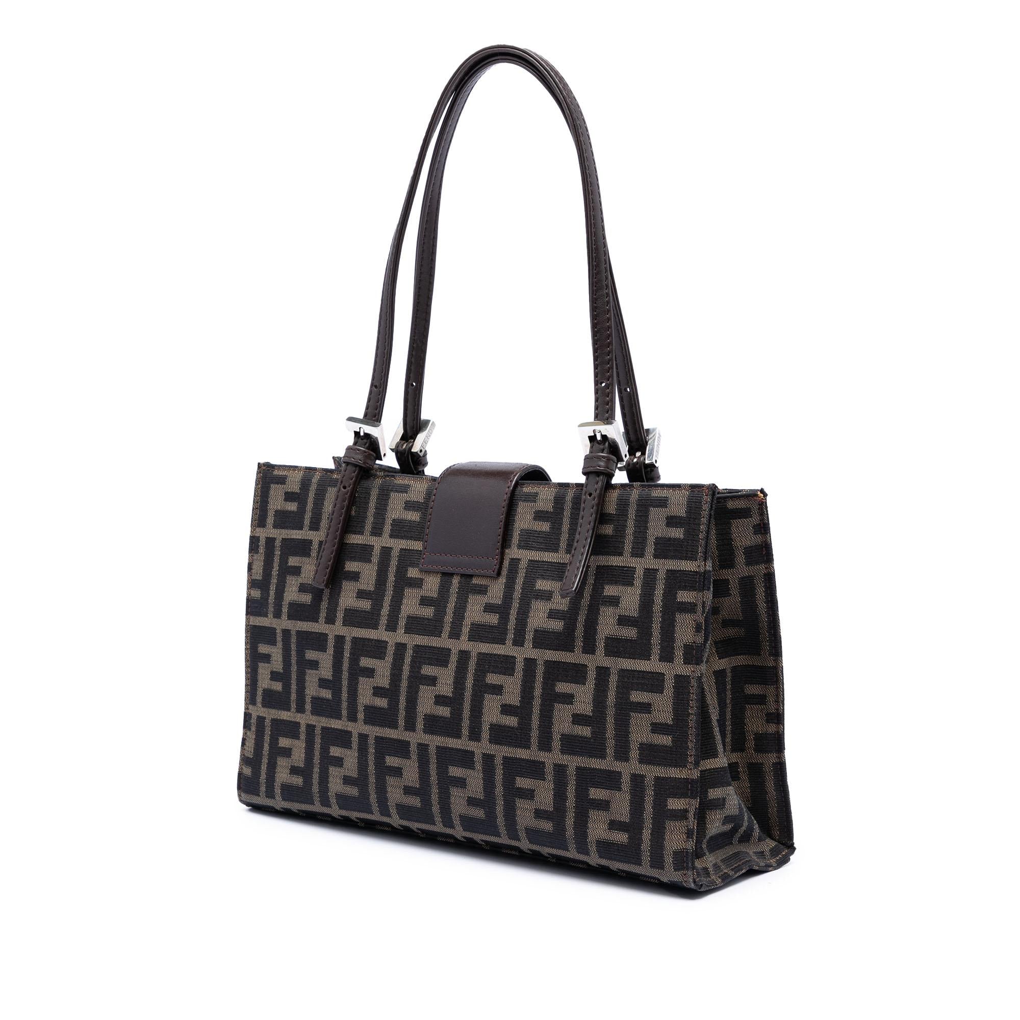 Fendi Zucca Canvas Shoulder Bag