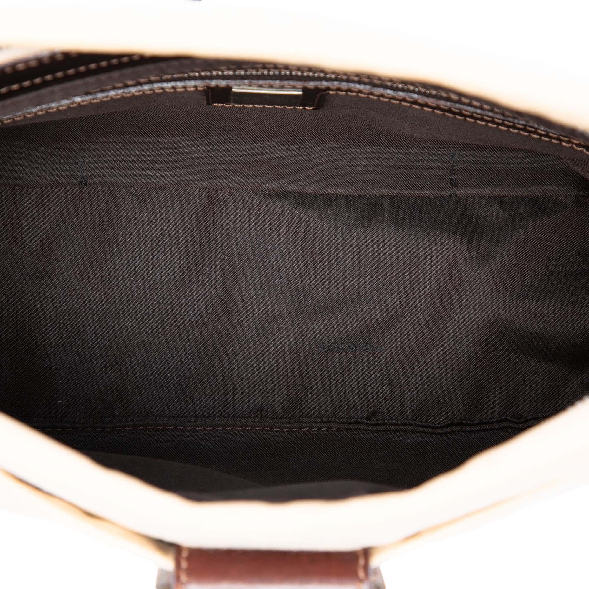 Fendi Zucca Canvas Shoulder Bag