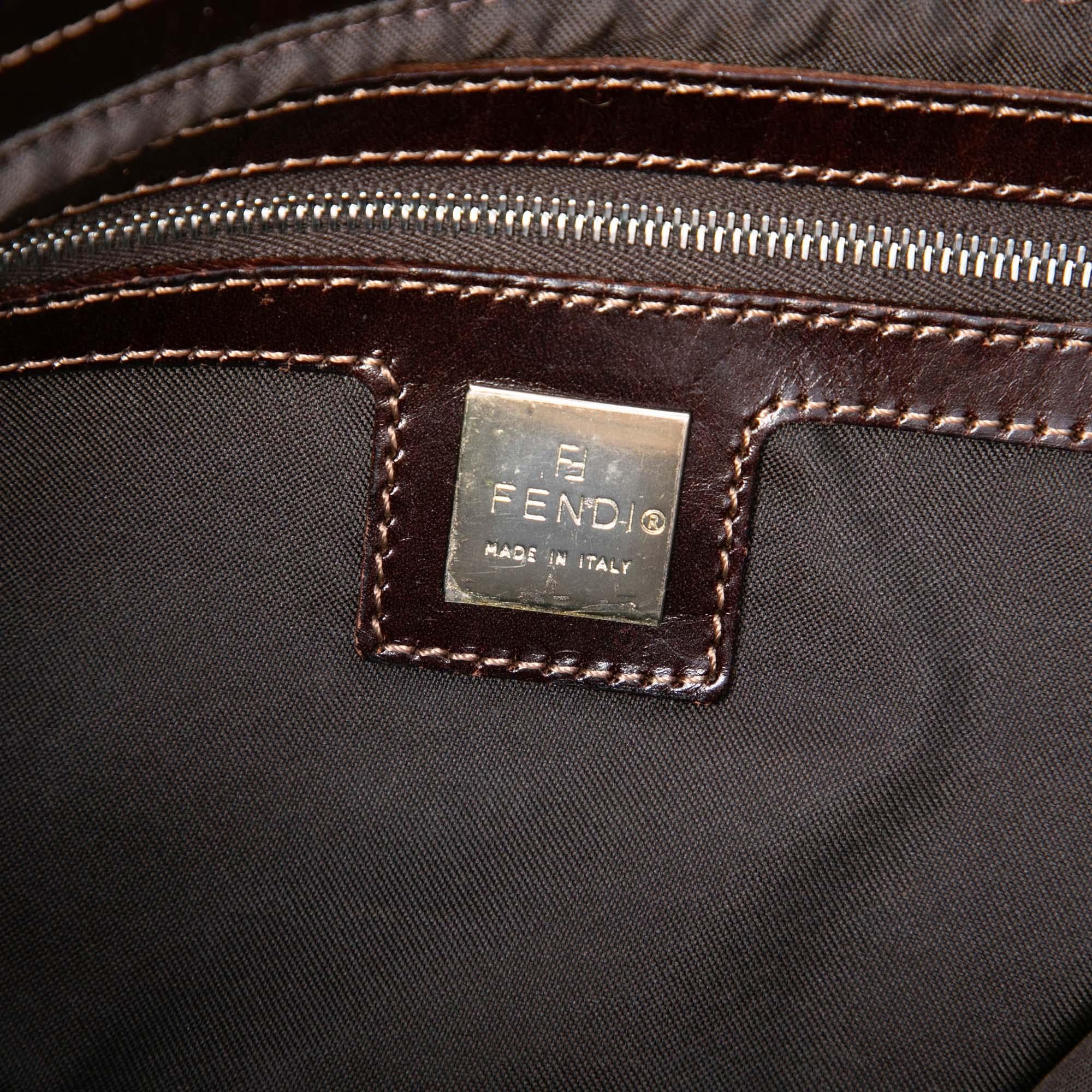 Fendi Zucca Canvas Shoulder Bag