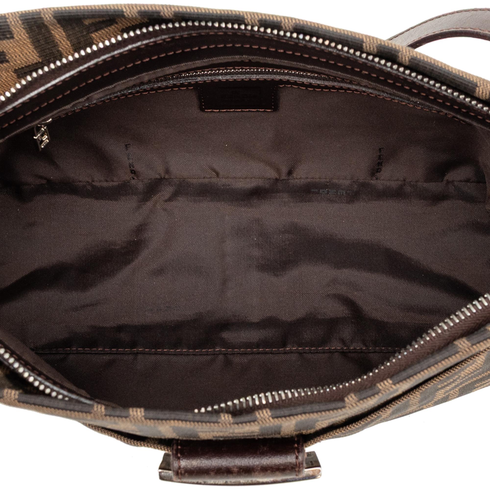 Fendi Zucca Canvas Shoulder Bag