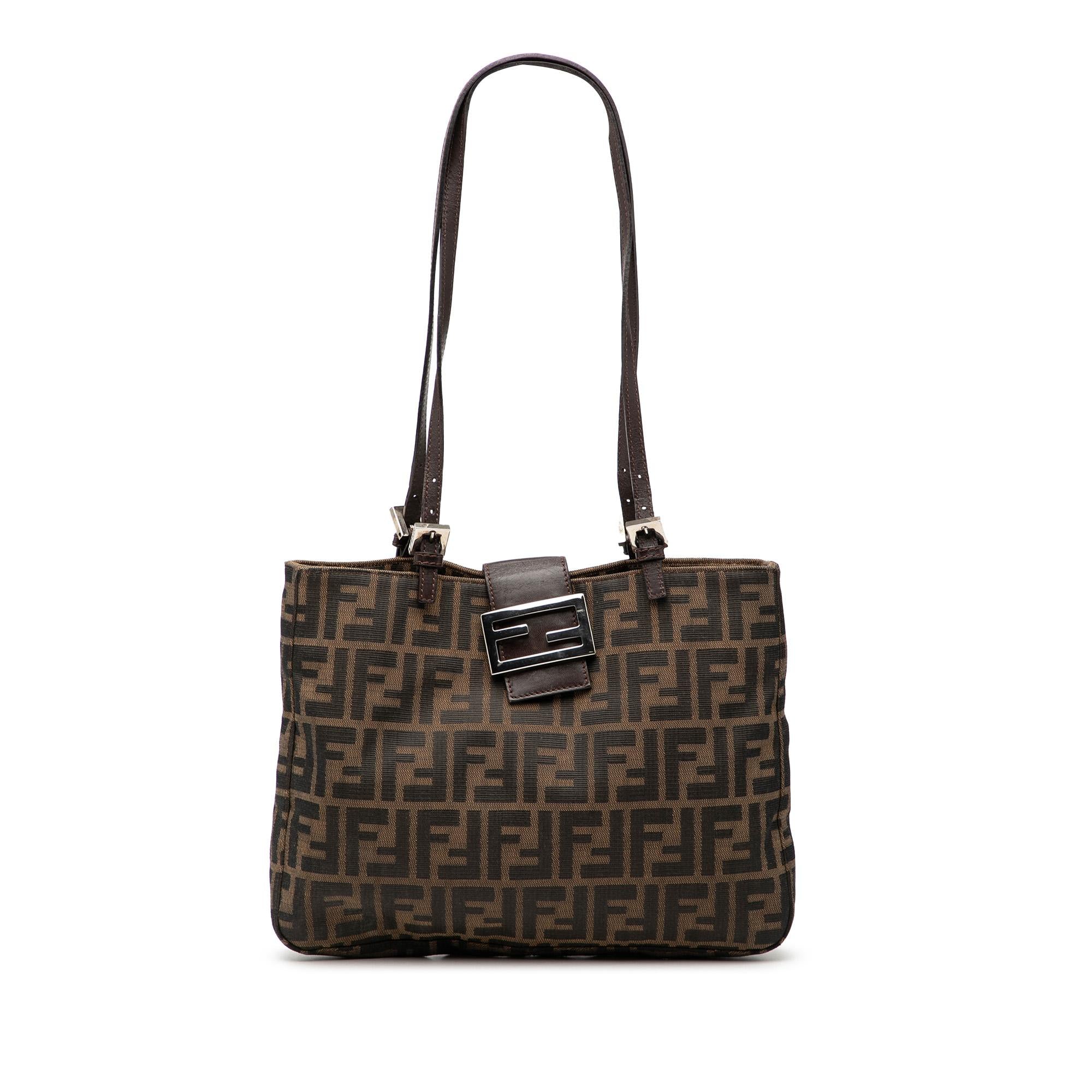 Fendi Zucca Canvas Shoulder Bag
