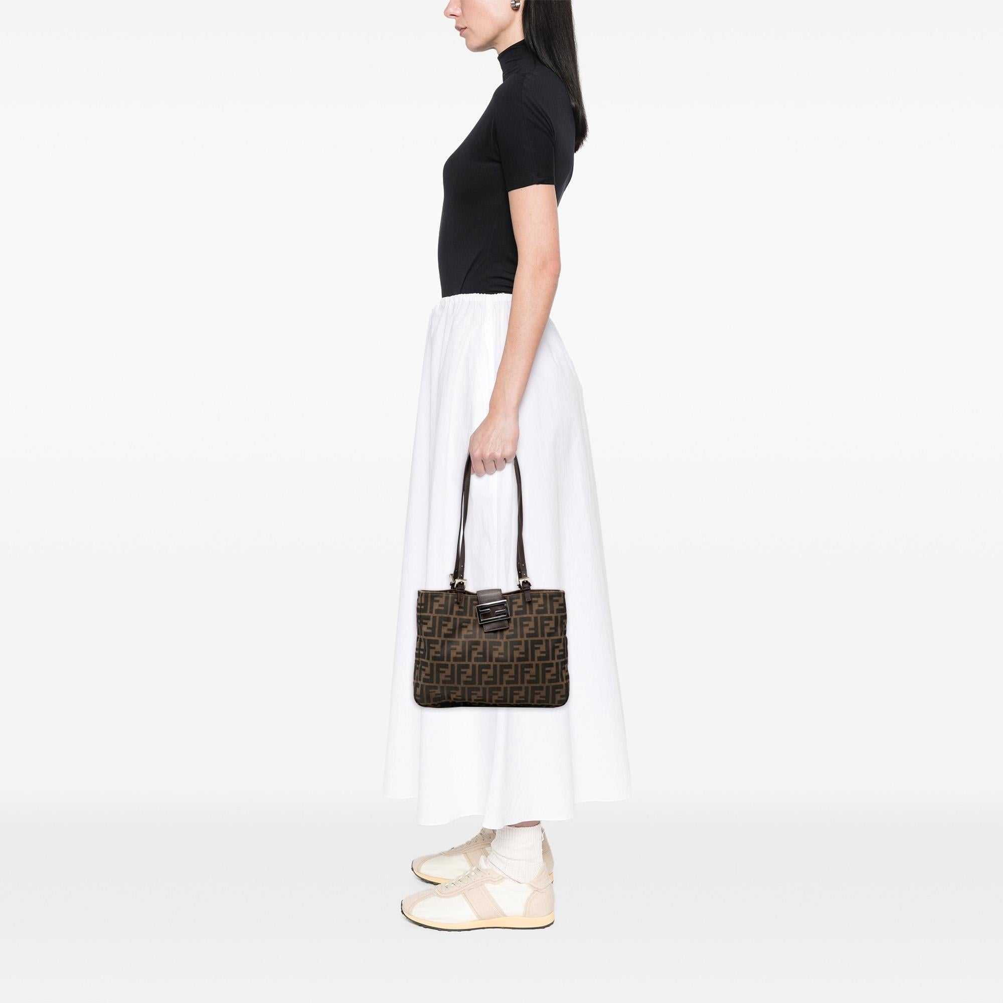 Fendi Zucca Canvas Shoulder Bag