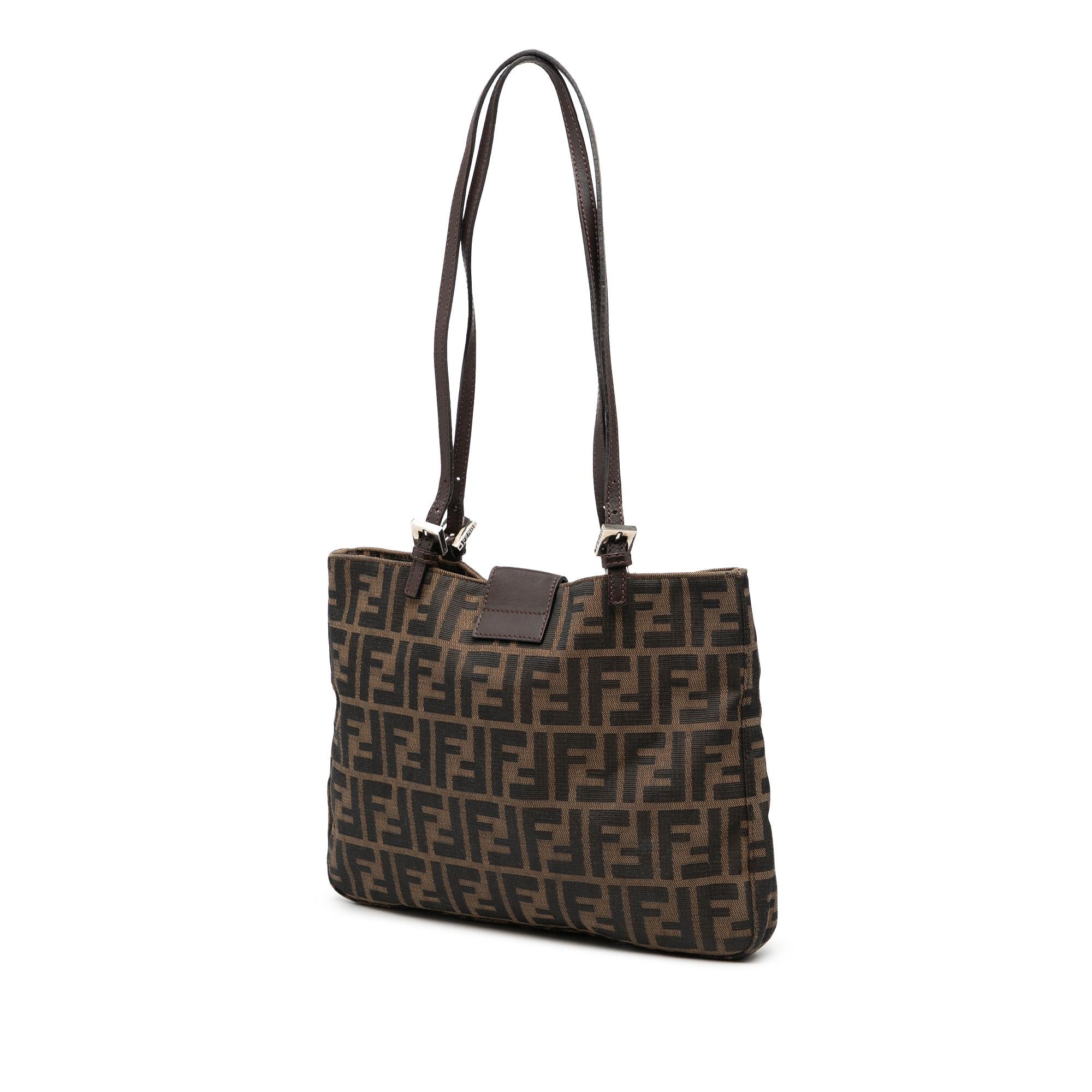 Fendi Zucca Canvas Shoulder Bag