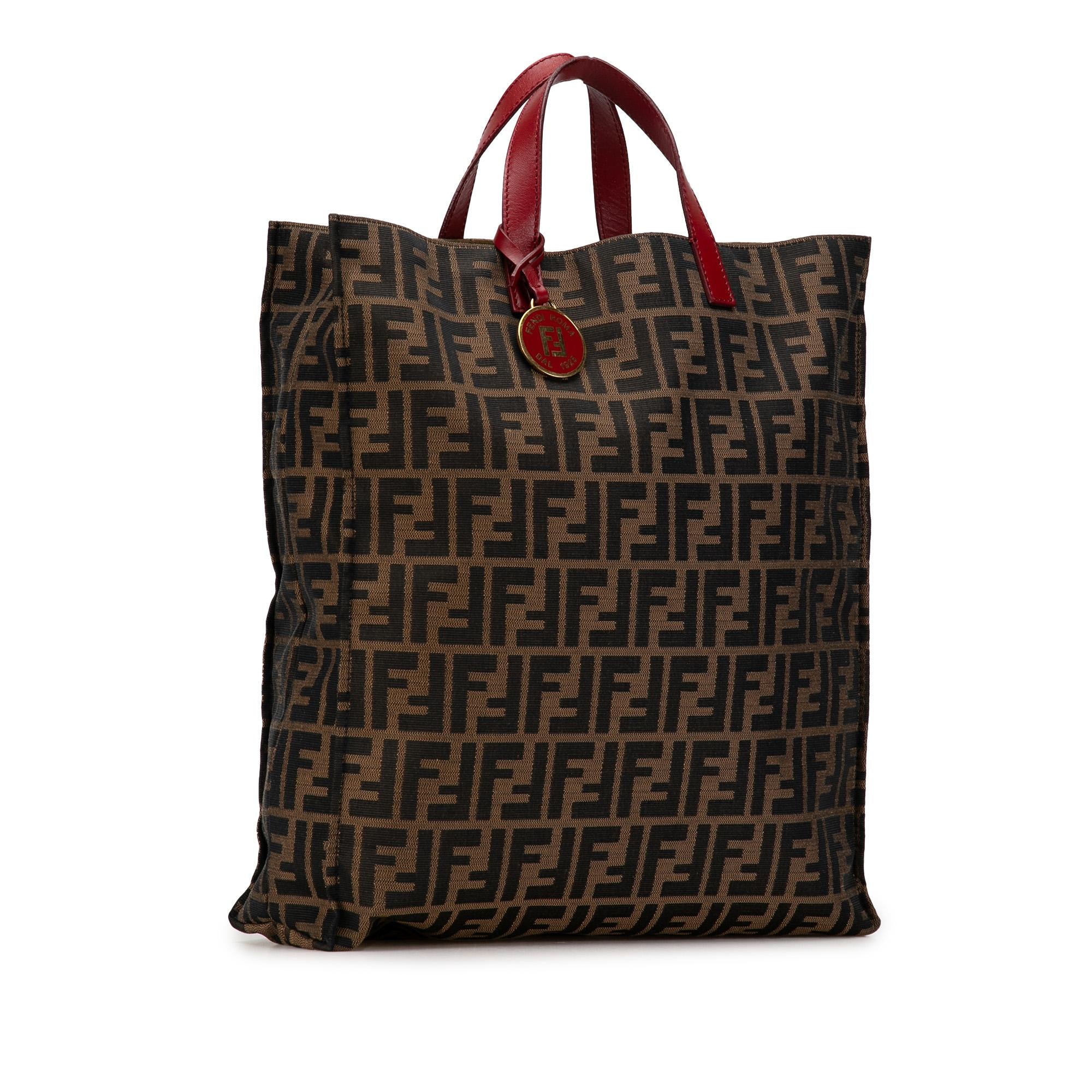 Fendi Zucca Canvas Vertical Shopping Tote (SHG-oMb6qG)