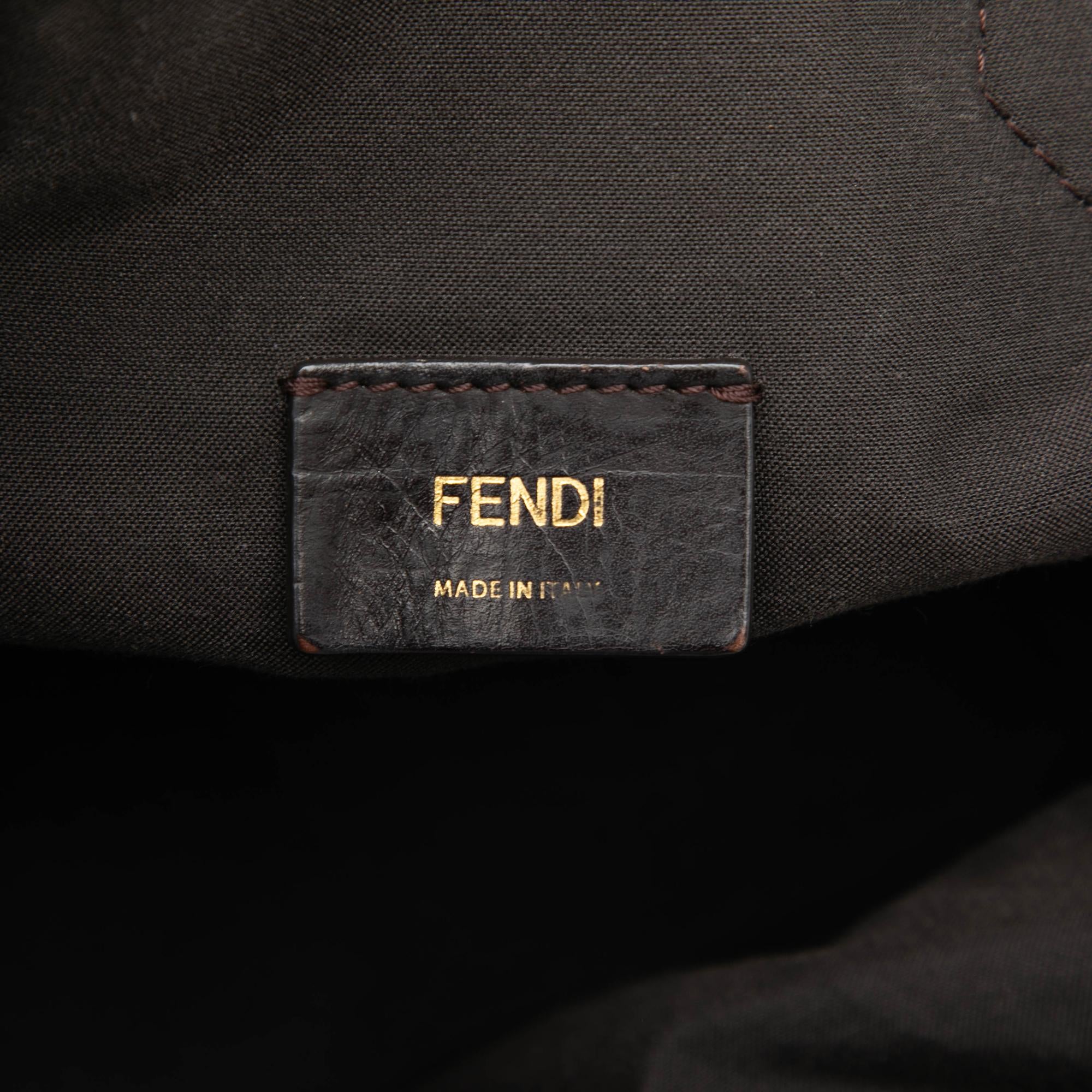 Fendi Zucca Canvas Vertical Shopping Tote