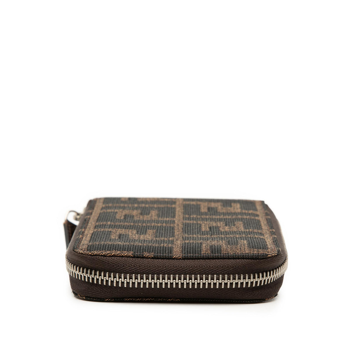 Fendi Zucca Canvas Zip Wallet on Strap