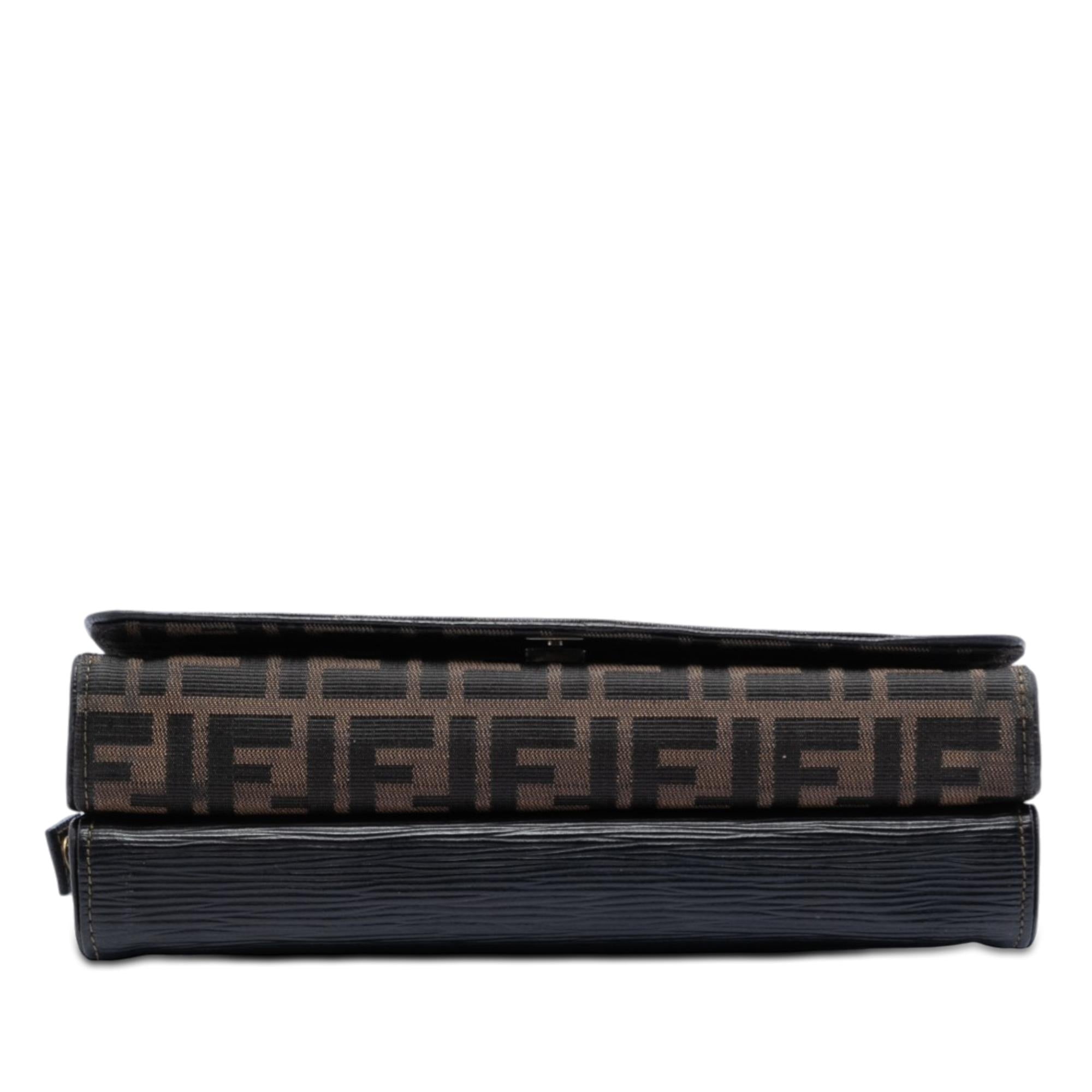 Fendi Zucca Canvas and Leather Crossbody