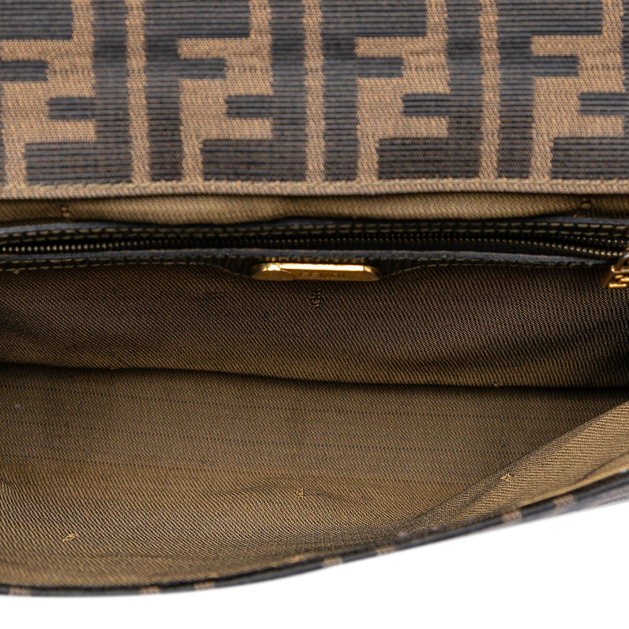 Fendi Zucca Canvas and Leather Crossbody