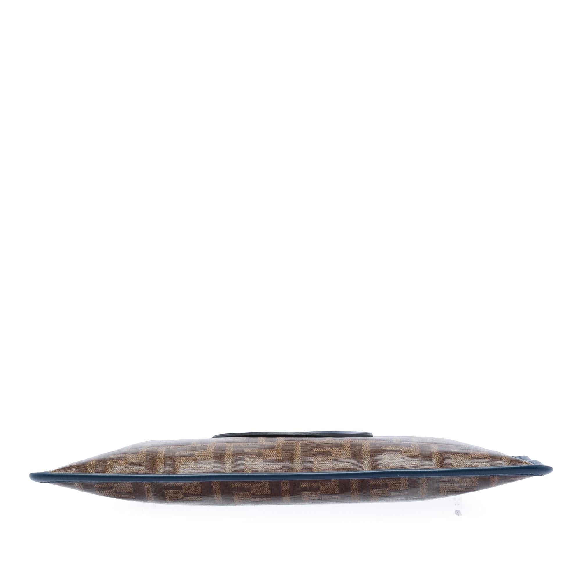 Fendi Zucca Coated Canvas Clutch