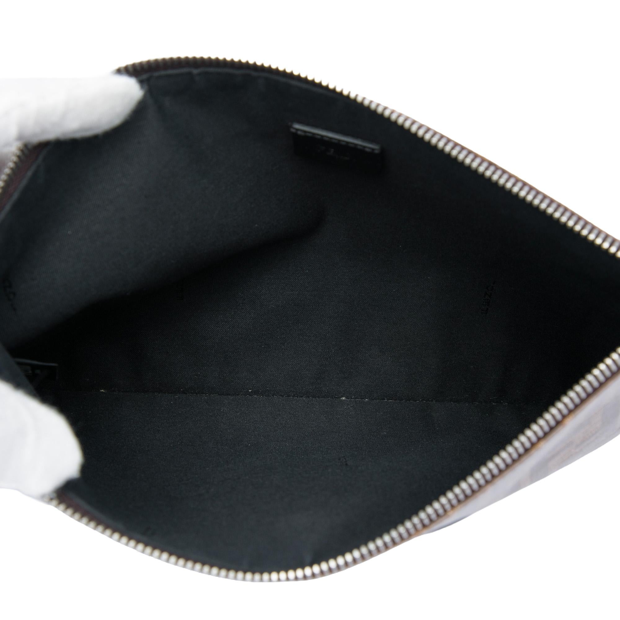 Fendi Zucca Coated Canvas Clutch