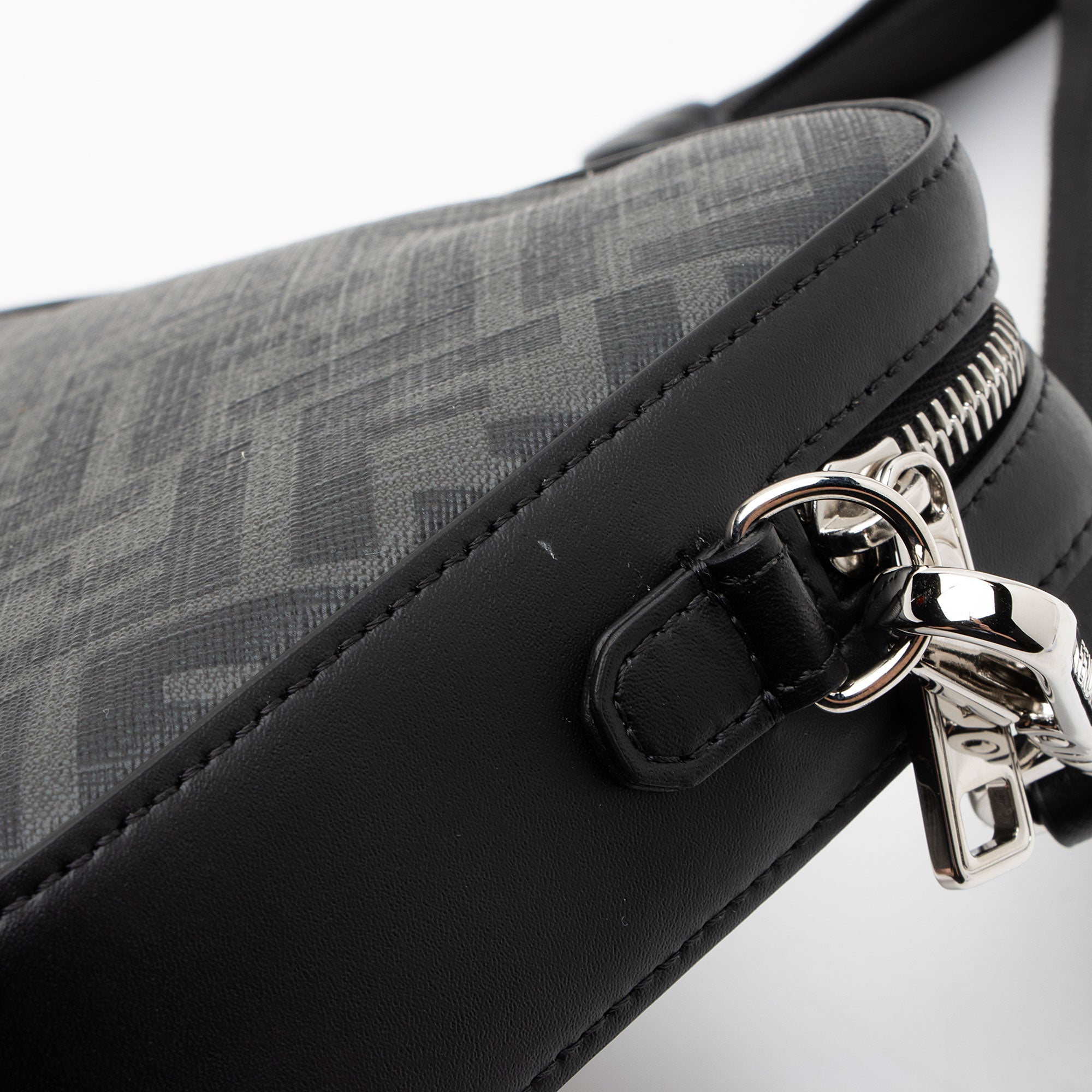 Fendi Zucca Coated Canvas Leather Diagonal Camera Bag