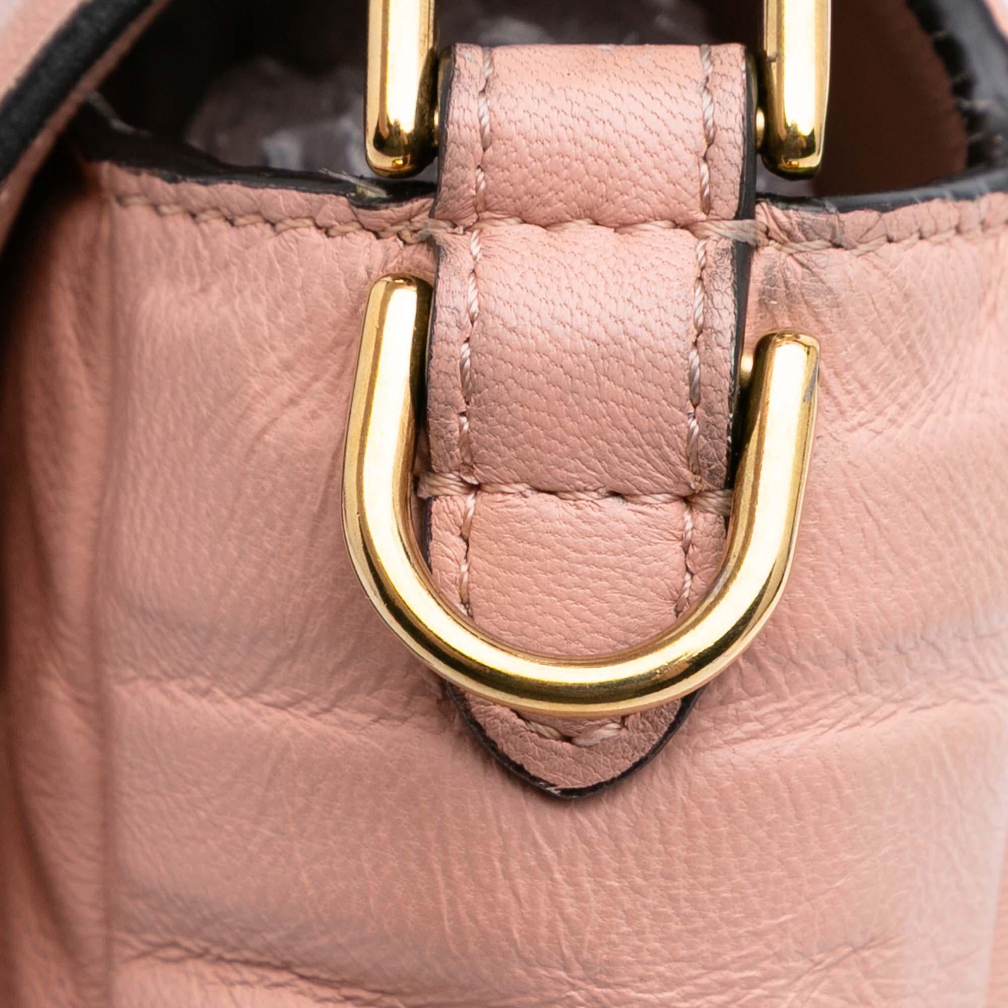 Fendi Zucca Embossed Leather Baguette Satchel
