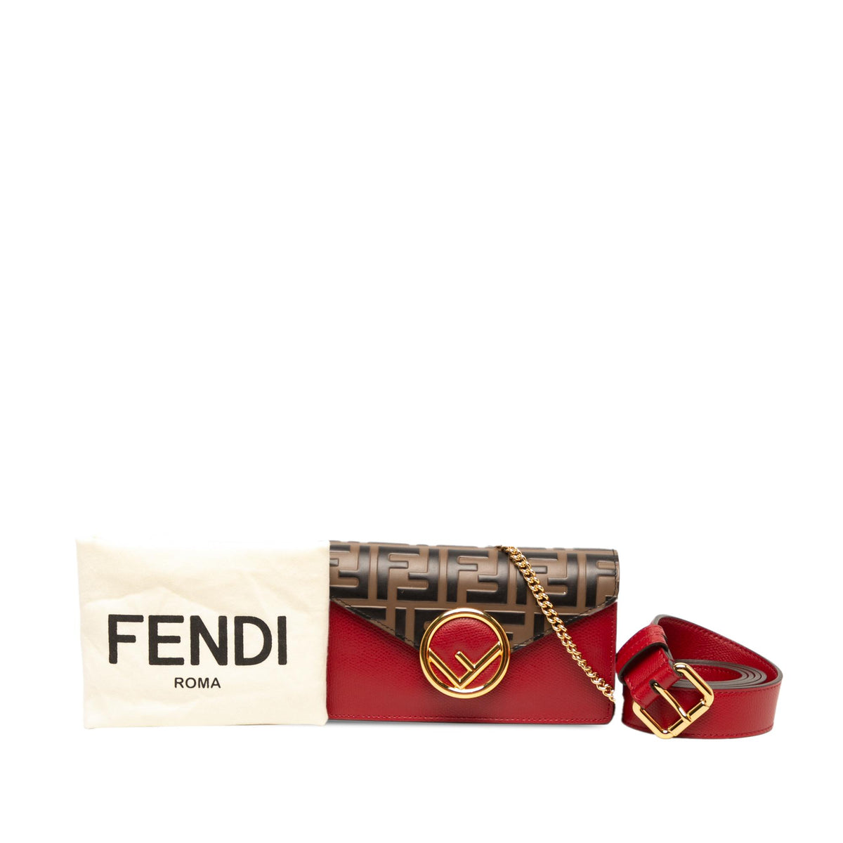 Fendi Zucca Embossed Leather F is Fendi Convertible Belt Bag