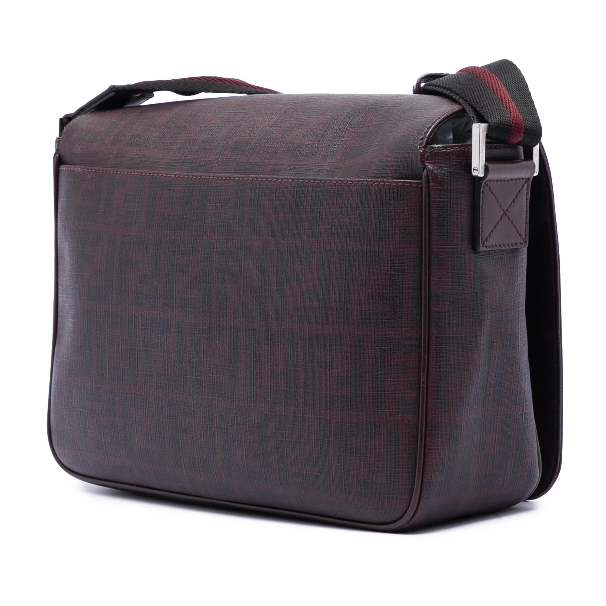 Fendi Zucca Spalmati Flap Crossbody