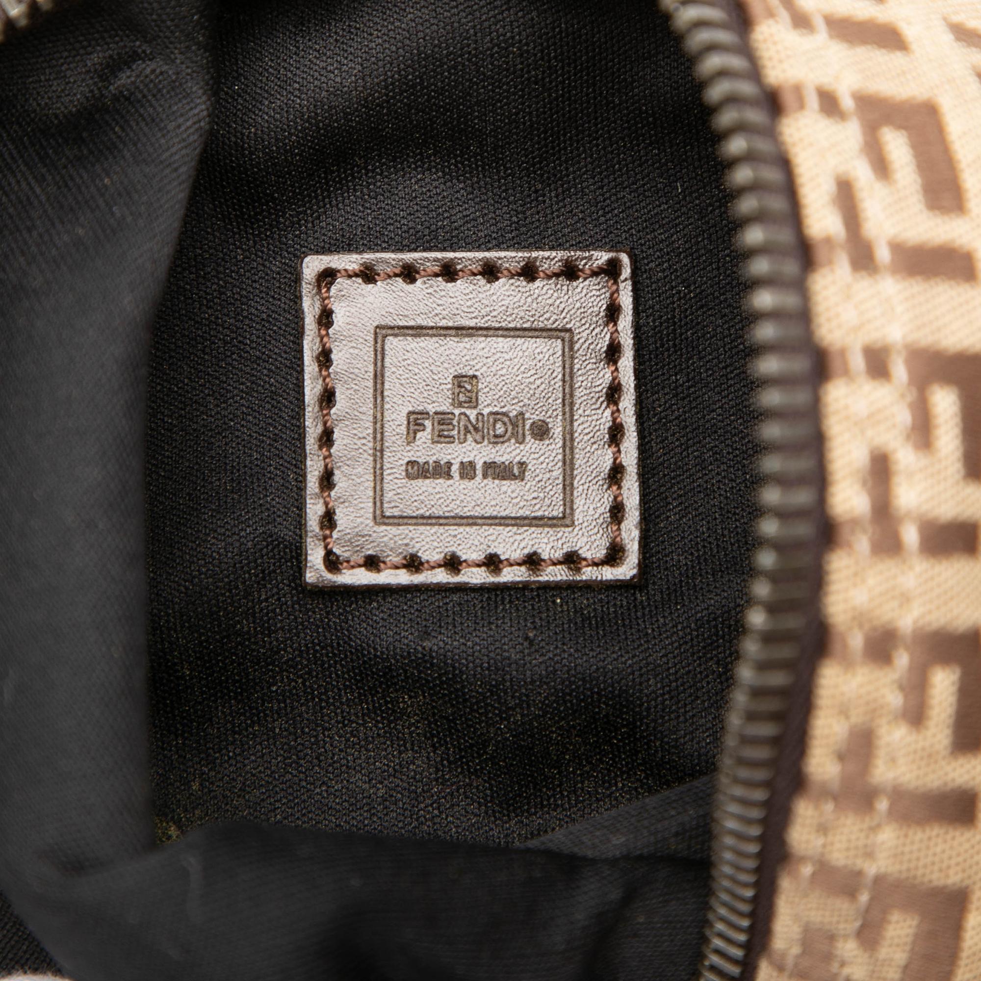 Fendi Zucchino Canvas Barrel Pochette