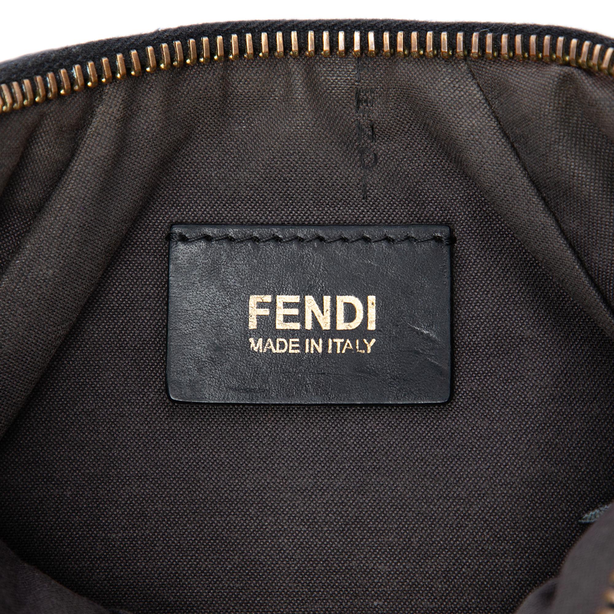 Fendi Zucchino Canvas Chain Pochette