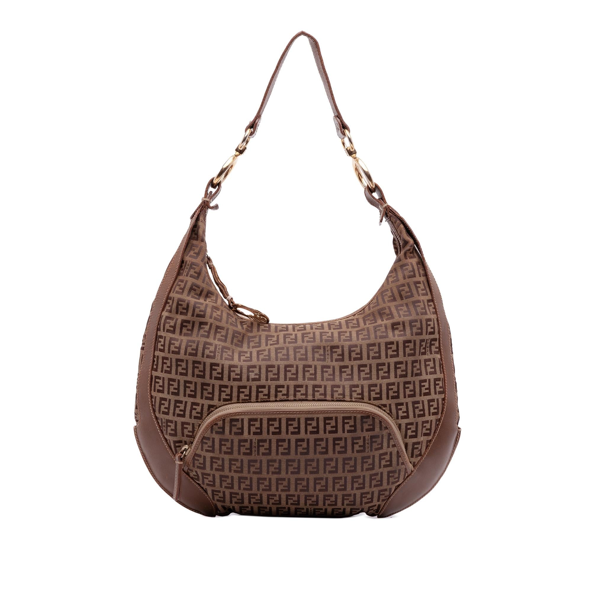 Fendi Zucchino Canvas Chef Pocket Hobo