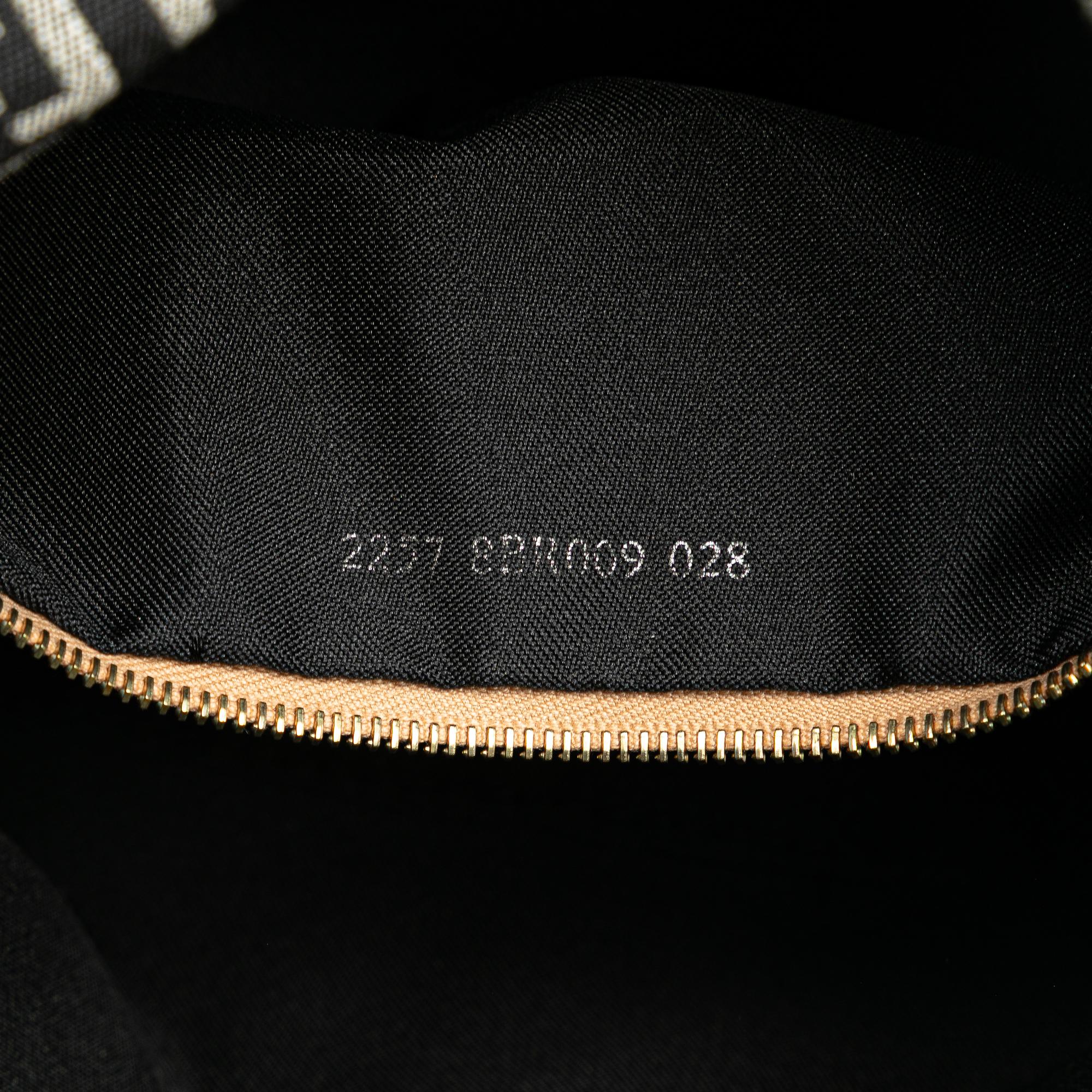Fendi Zucchino Canvas Double Flap Shoulder Bag