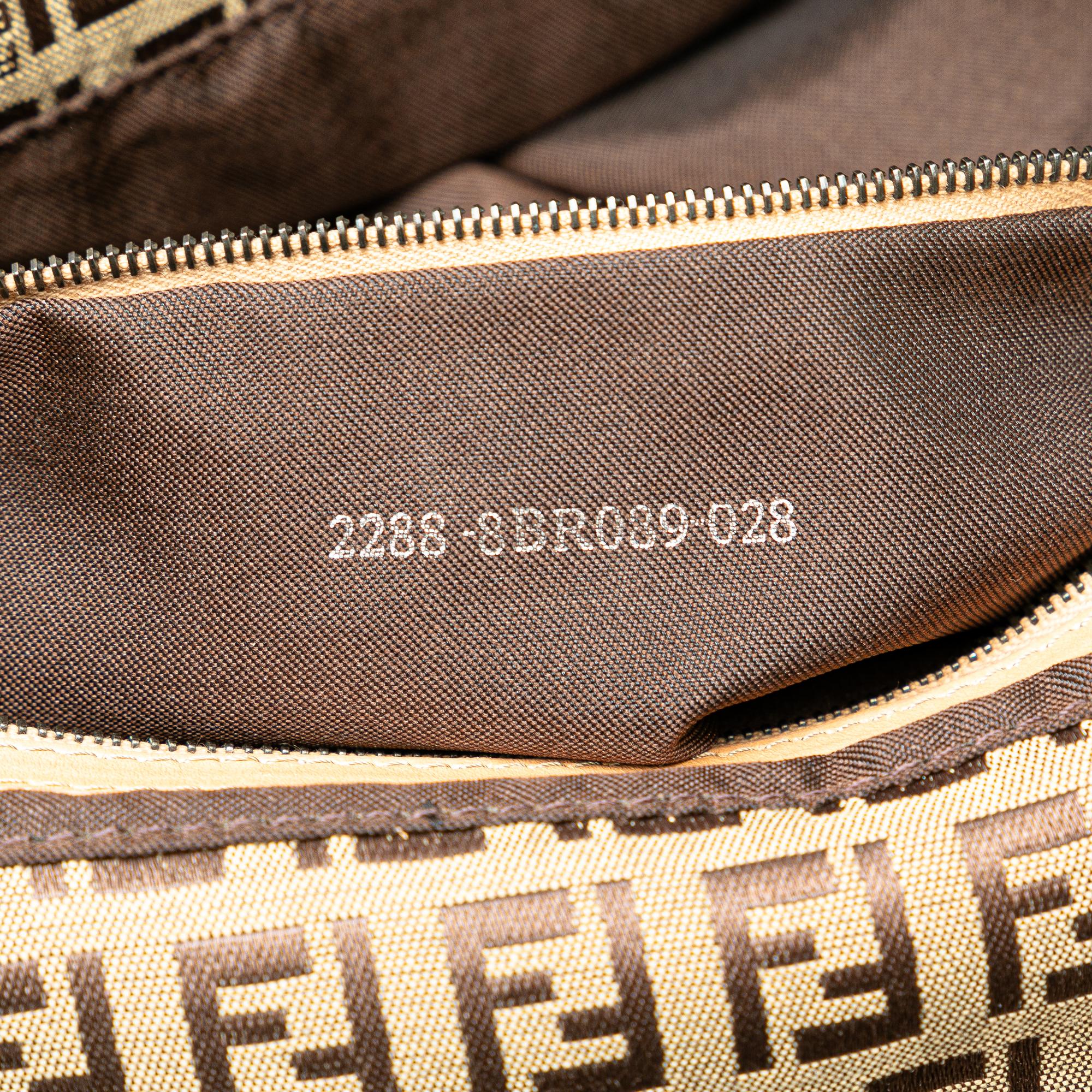 Fendi Zucchino Canvas Double Flap Tote