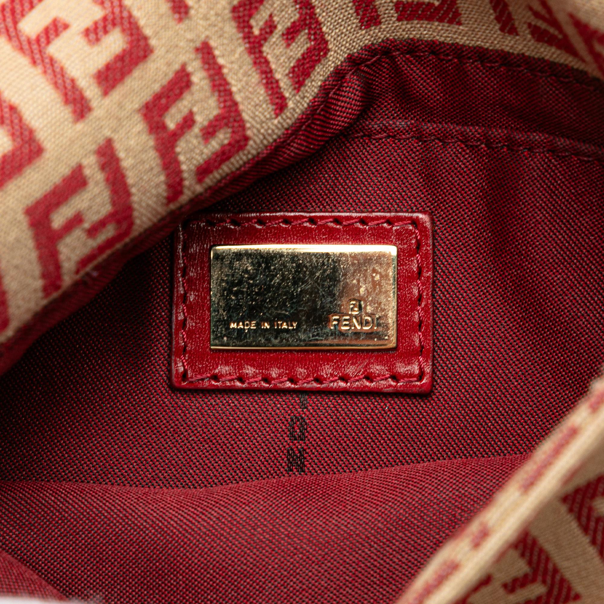 Fendi Zucchino Canvas Flap Crossbody
