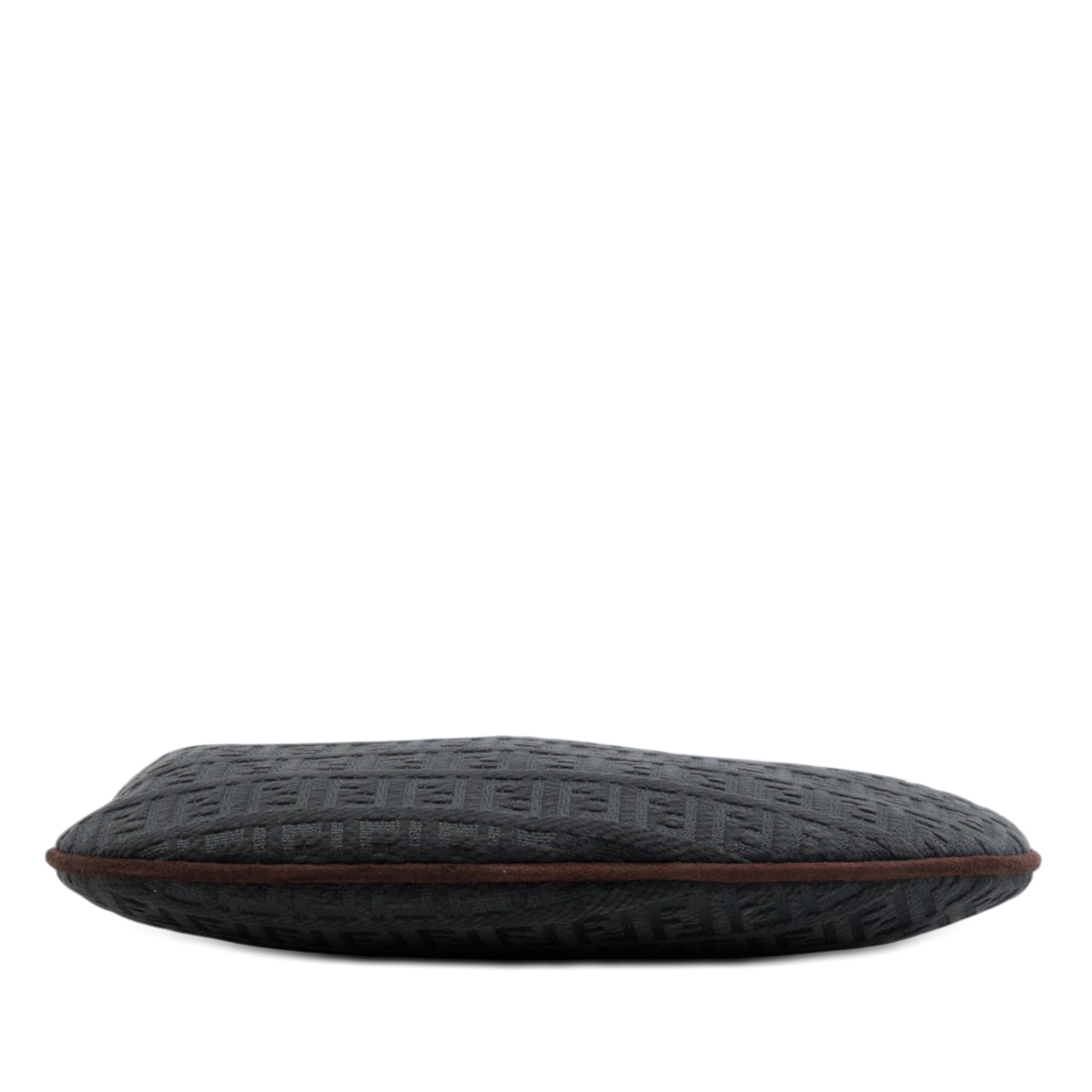 Fendi Zucchino Canvas Oyster Shoulder Bag