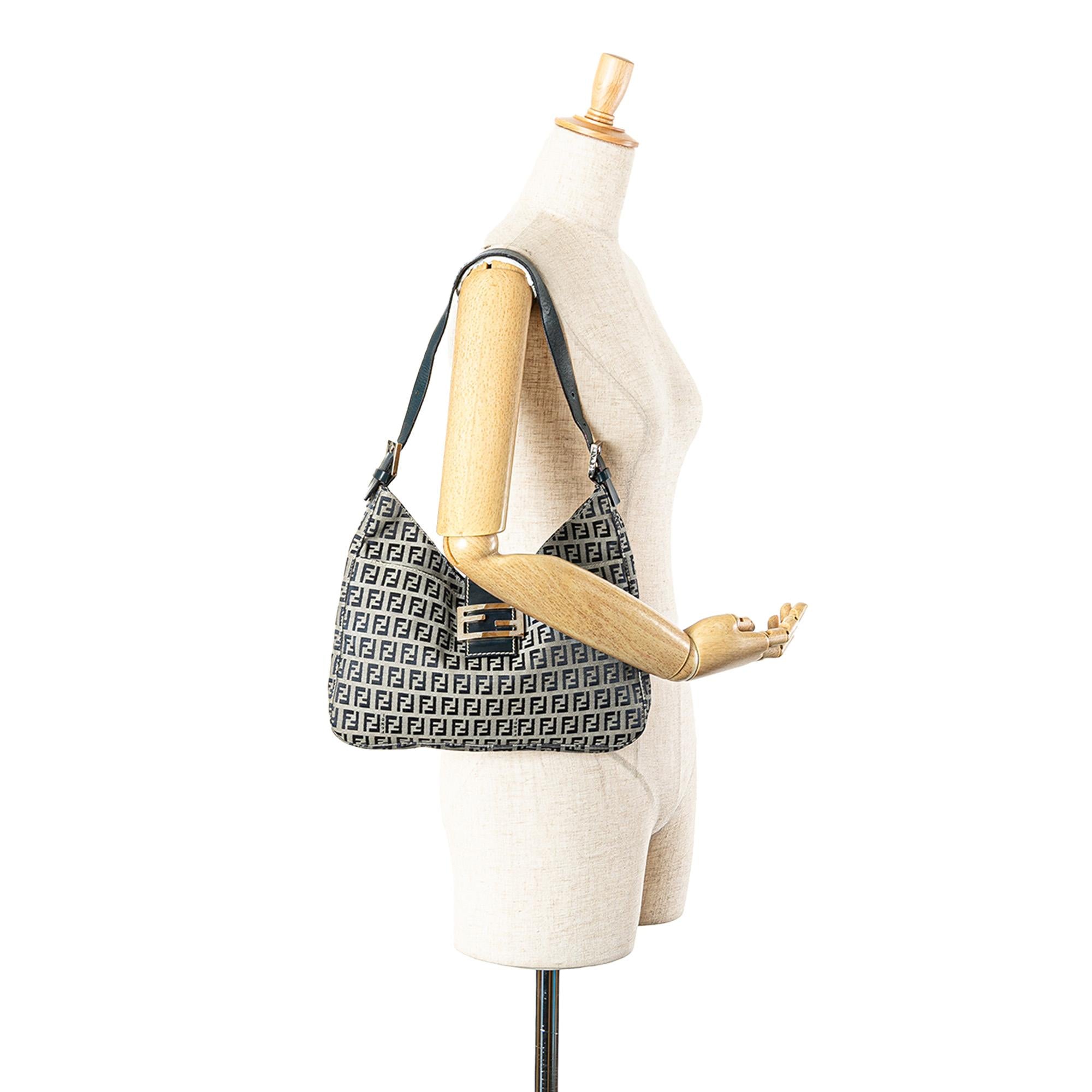 Fendi Zucchino Canvas Shoulder Bag