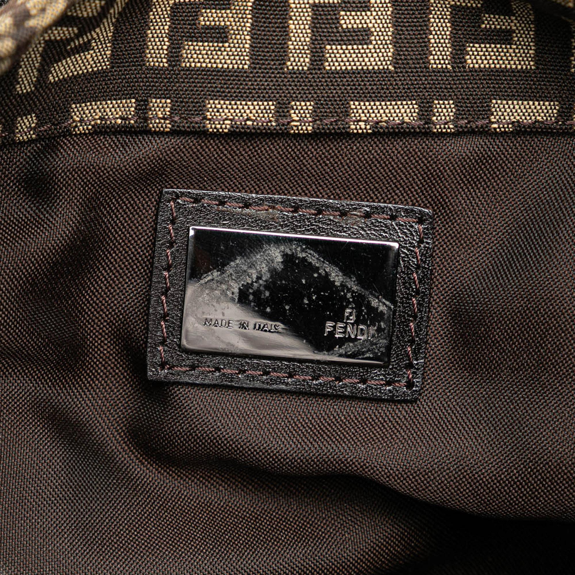 Fendi Zucchino Canvas Shoulder Bag