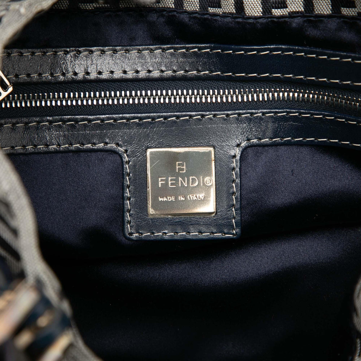 Fendi Zucchino Canvas Shoulder Bag