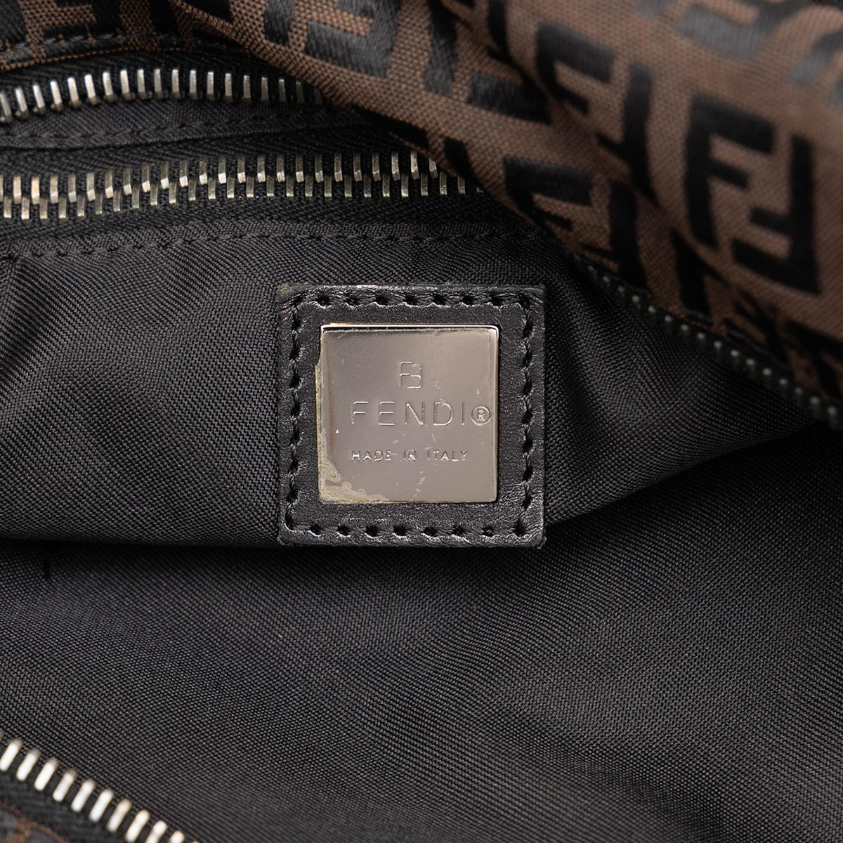 Fendi Zucchino Canvas Shoulder Bag