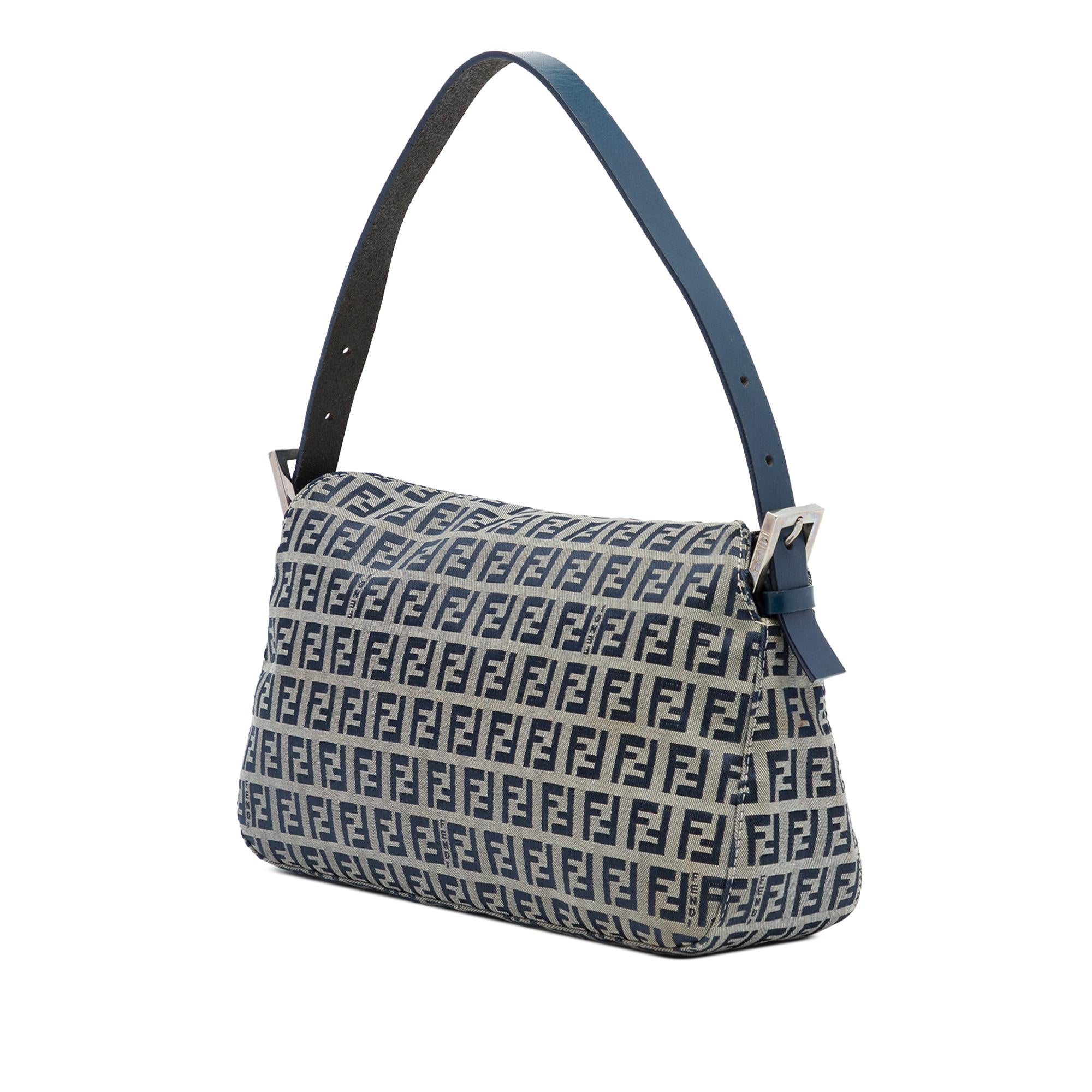 Fendi Zucchino Double Flap Slhoulder Bag
