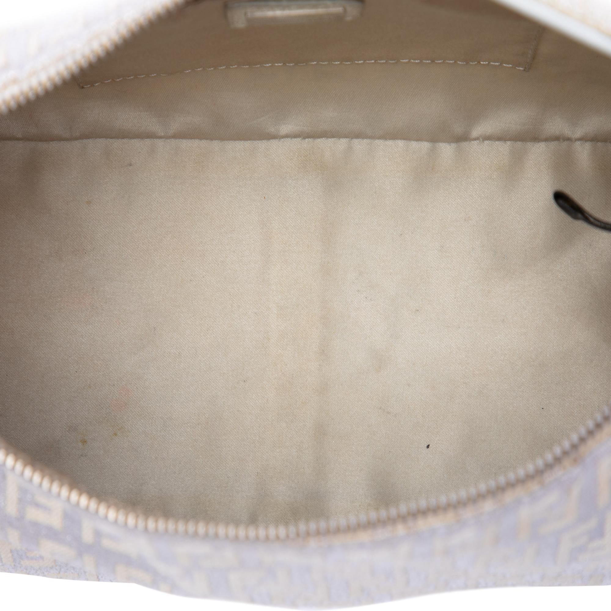 Fendi Zucchino Metallic Canvas Pochette