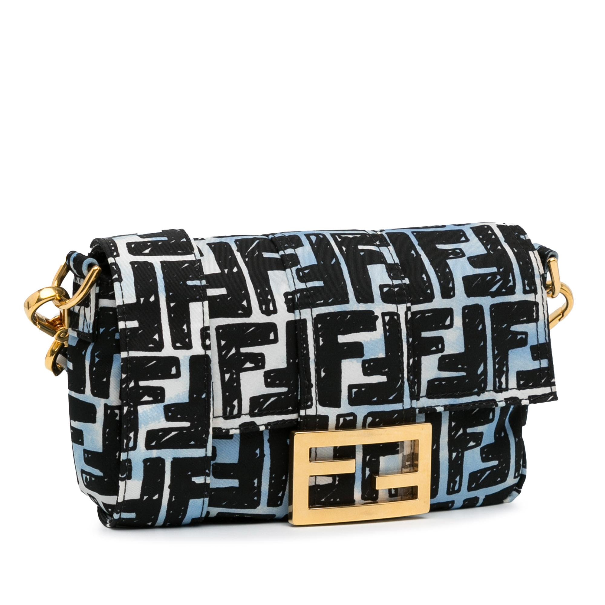 Fendi x Joshua Vides Mini Zucca Nylon Convertible Baguette Belt Bag (SHG-oO8sSN)