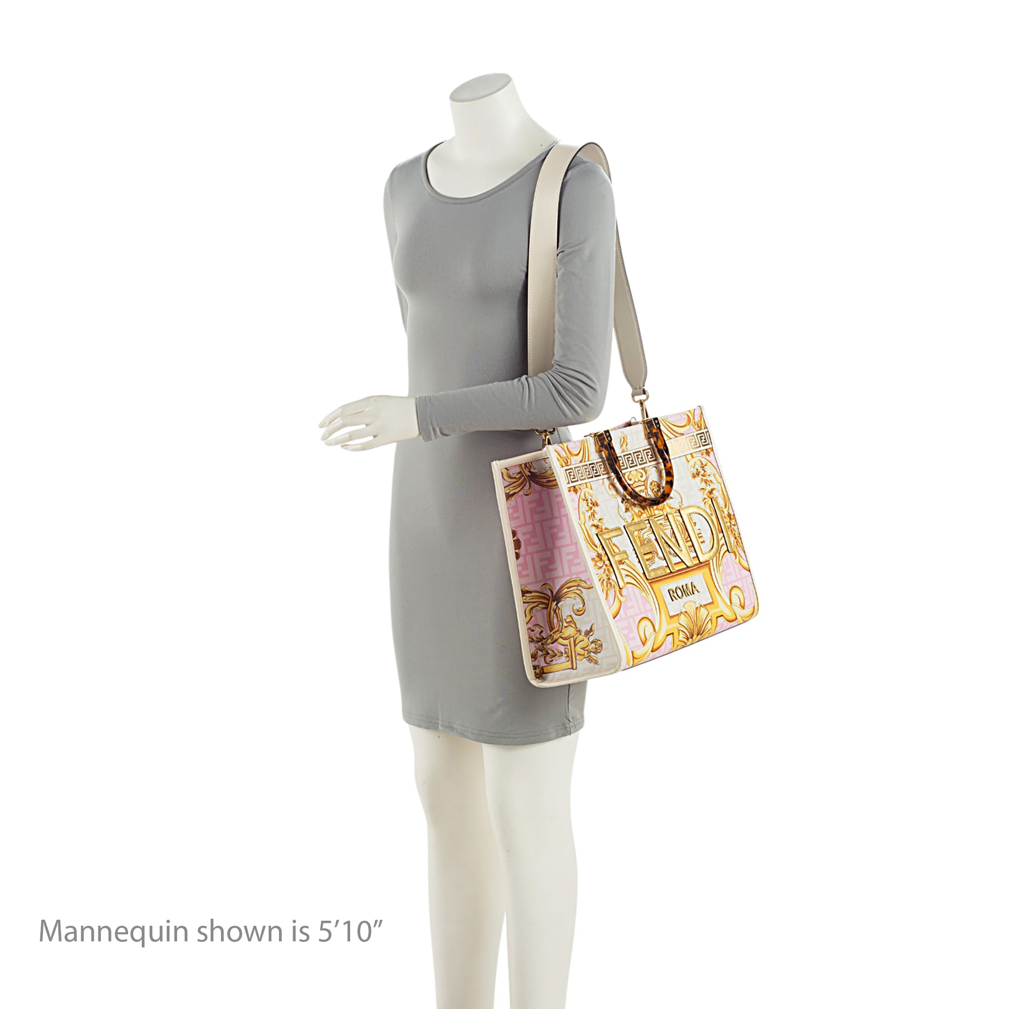 Fendi x Versace Leather Fendace Sunshine Medium Shopper Tote (SHF-zbjp9N)