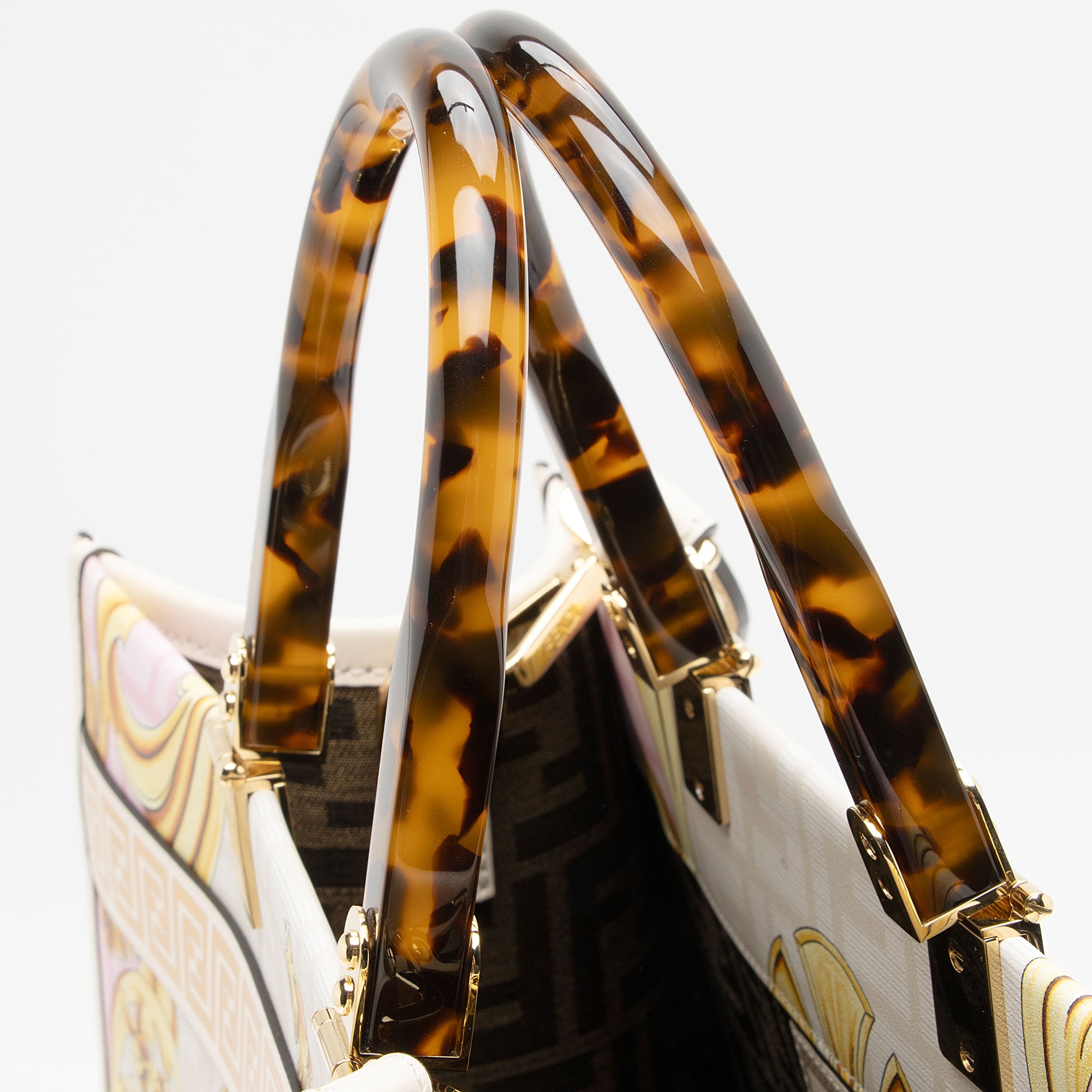 Fendi x Versace Leather Fendace Sunshine Medium Shopper Tote (SHF-zbjp9N)