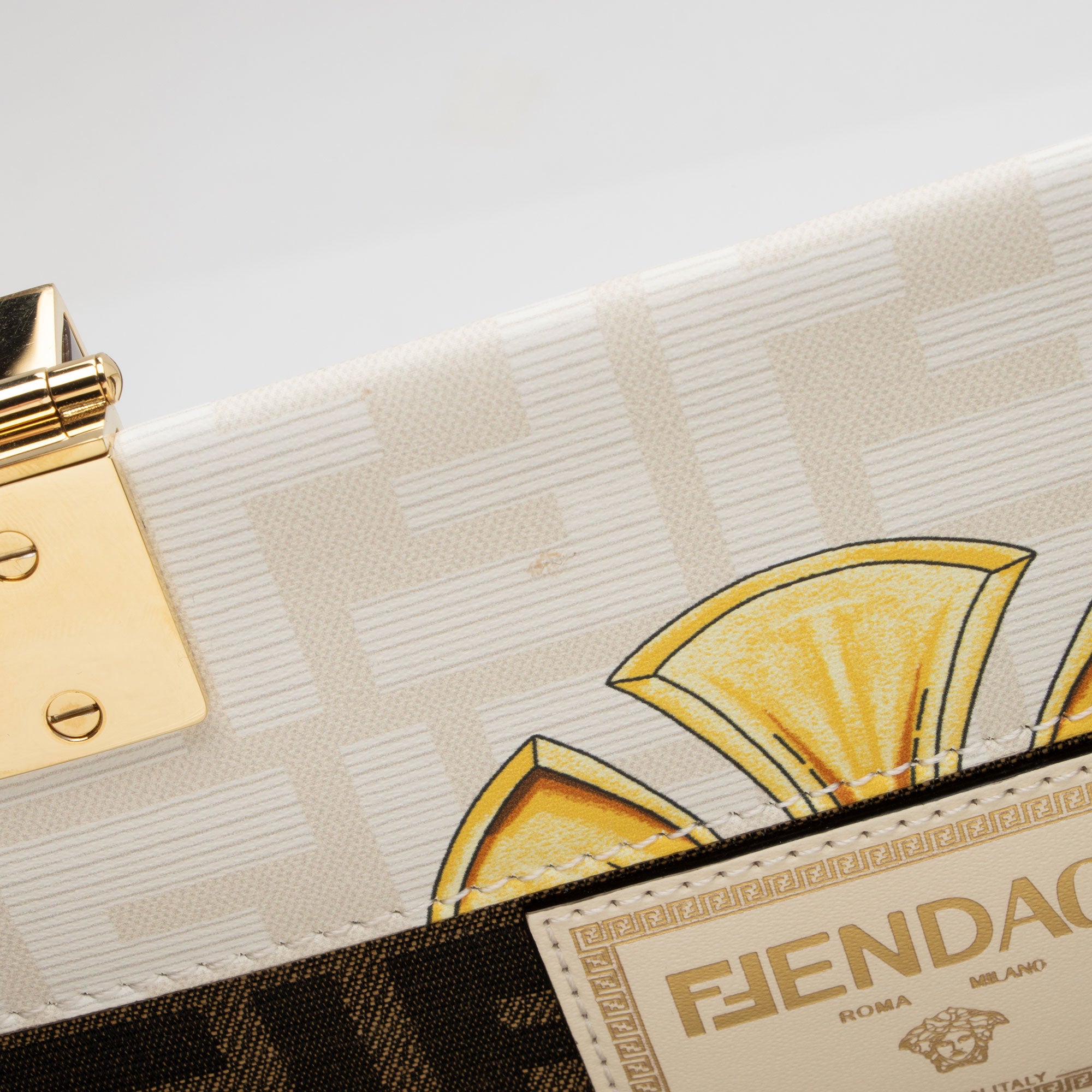 Fendi x Versace Leather Fendace Sunshine Medium Shopper Tote (SHF-zbjp9N)