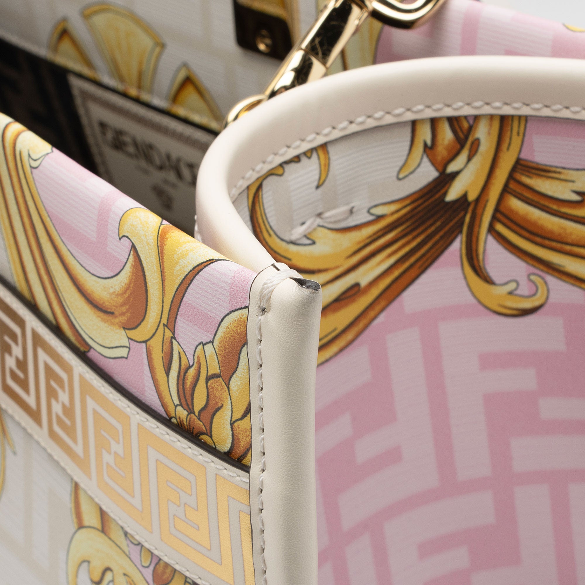 Fendi x Versace Leather Fendace Sunshine Medium Shopper Tote (SHF-zbjp9N)