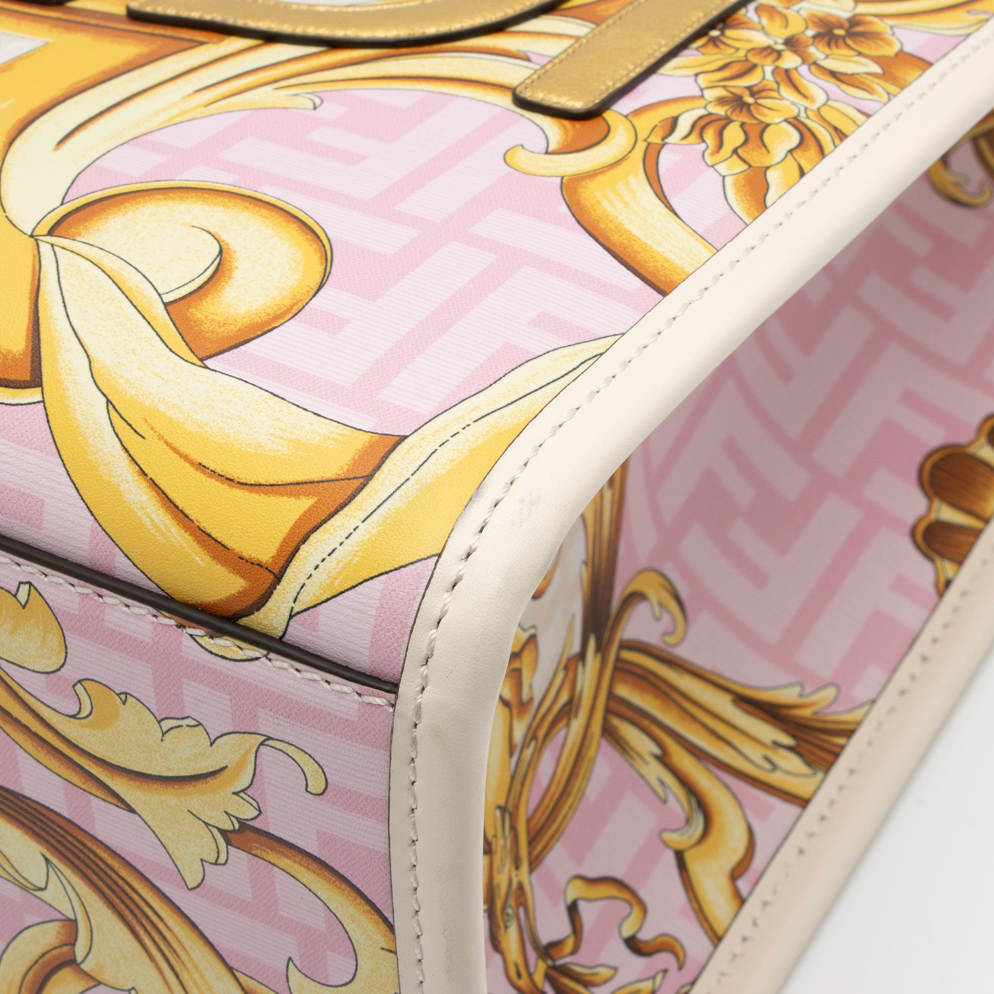 Fendi x Versace Leather Fendace Sunshine Medium Shopper Tote (SHF-zbjp9N)