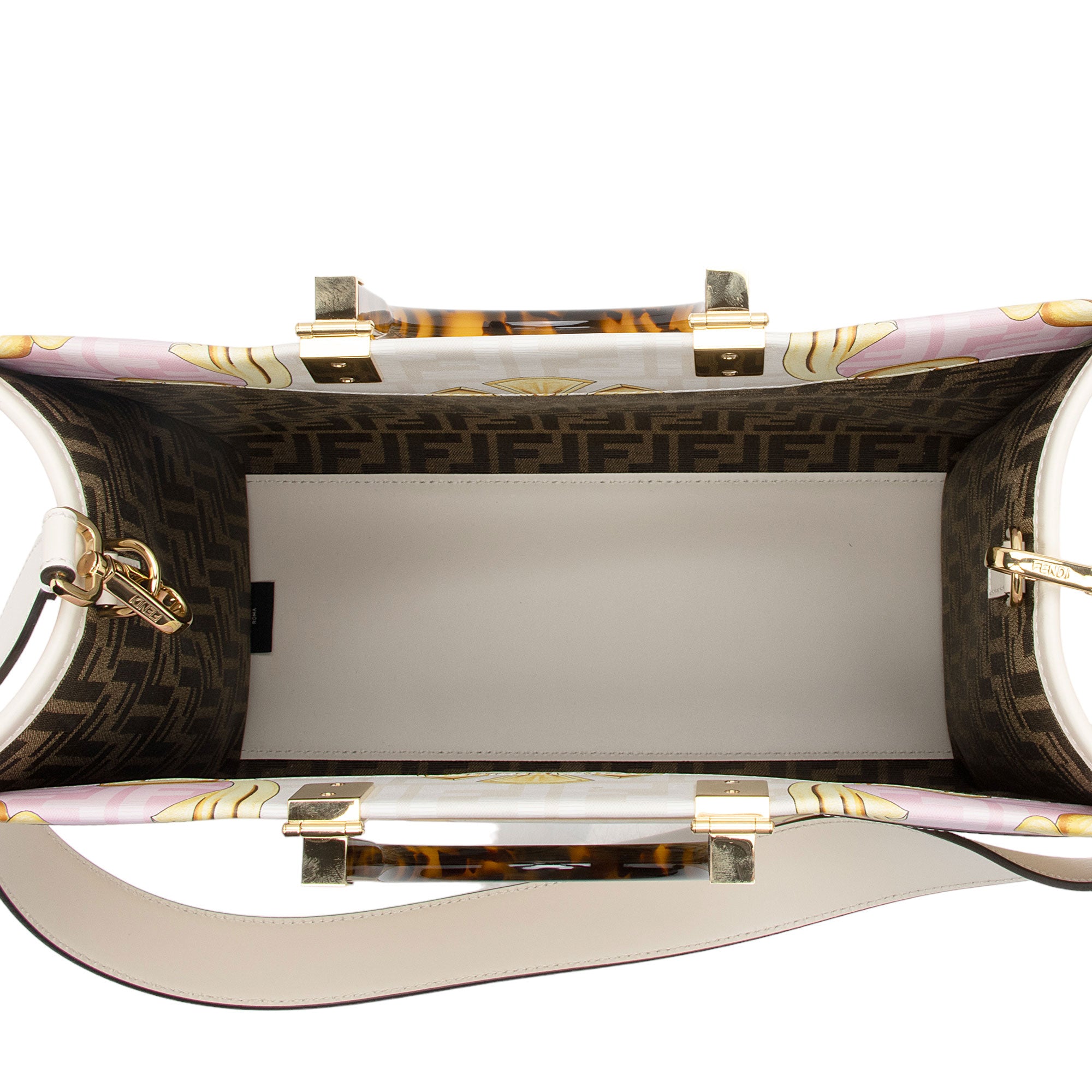 Fendi x Versace Leather Fendace Sunshine Medium Shopper Tote (SHF-zbjp9N)