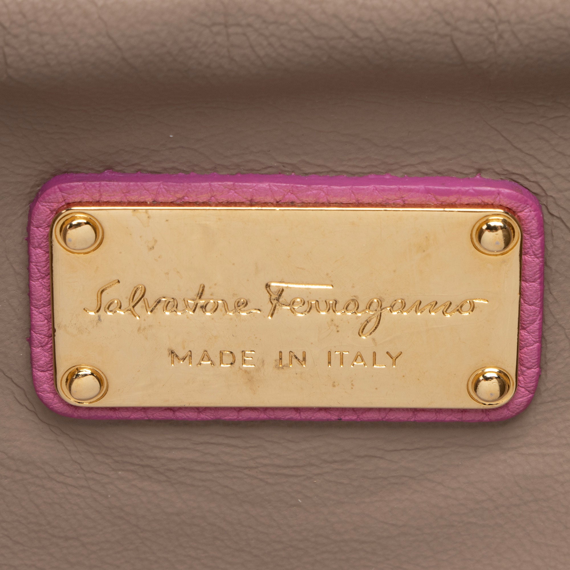 Ferragamo Calfskin Mya Double Lock Crossbody