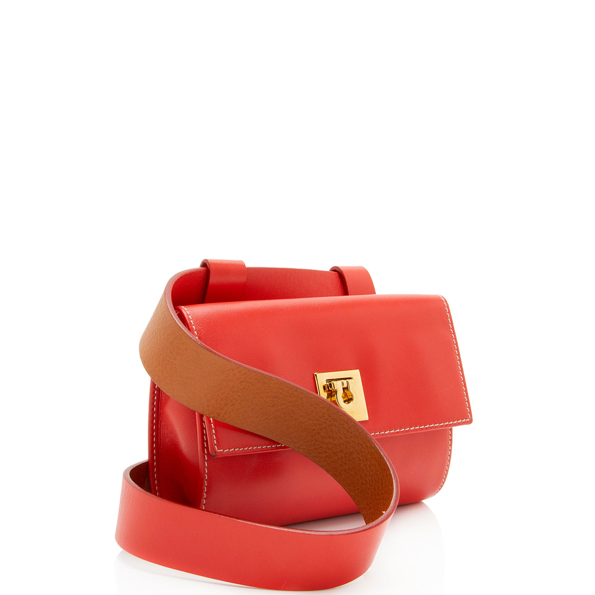 Ferragamo Leather Gancini Belt Bag - Size L